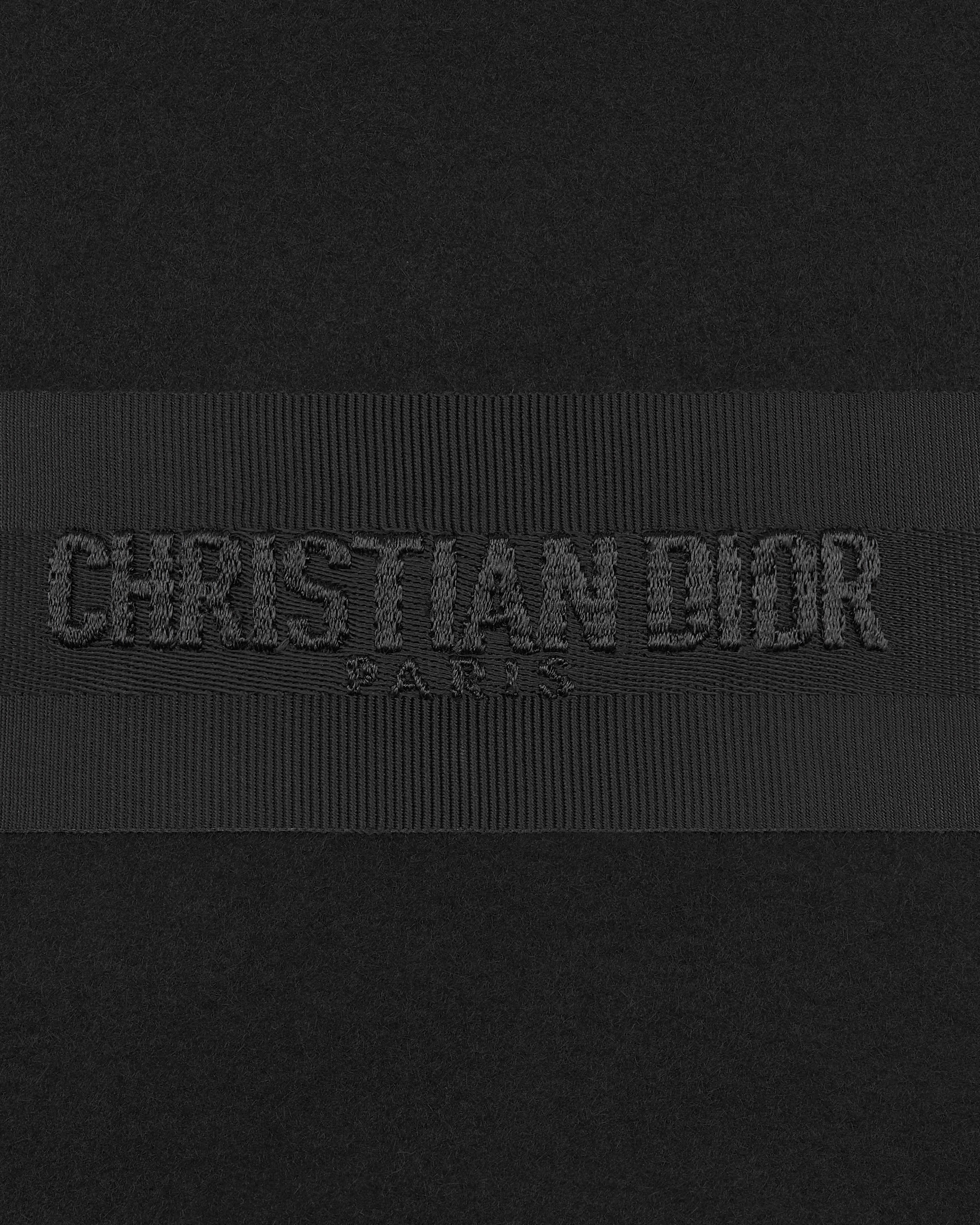 D-Wave 宽檐钟形女帽 黑色兔毛毡面料 E09