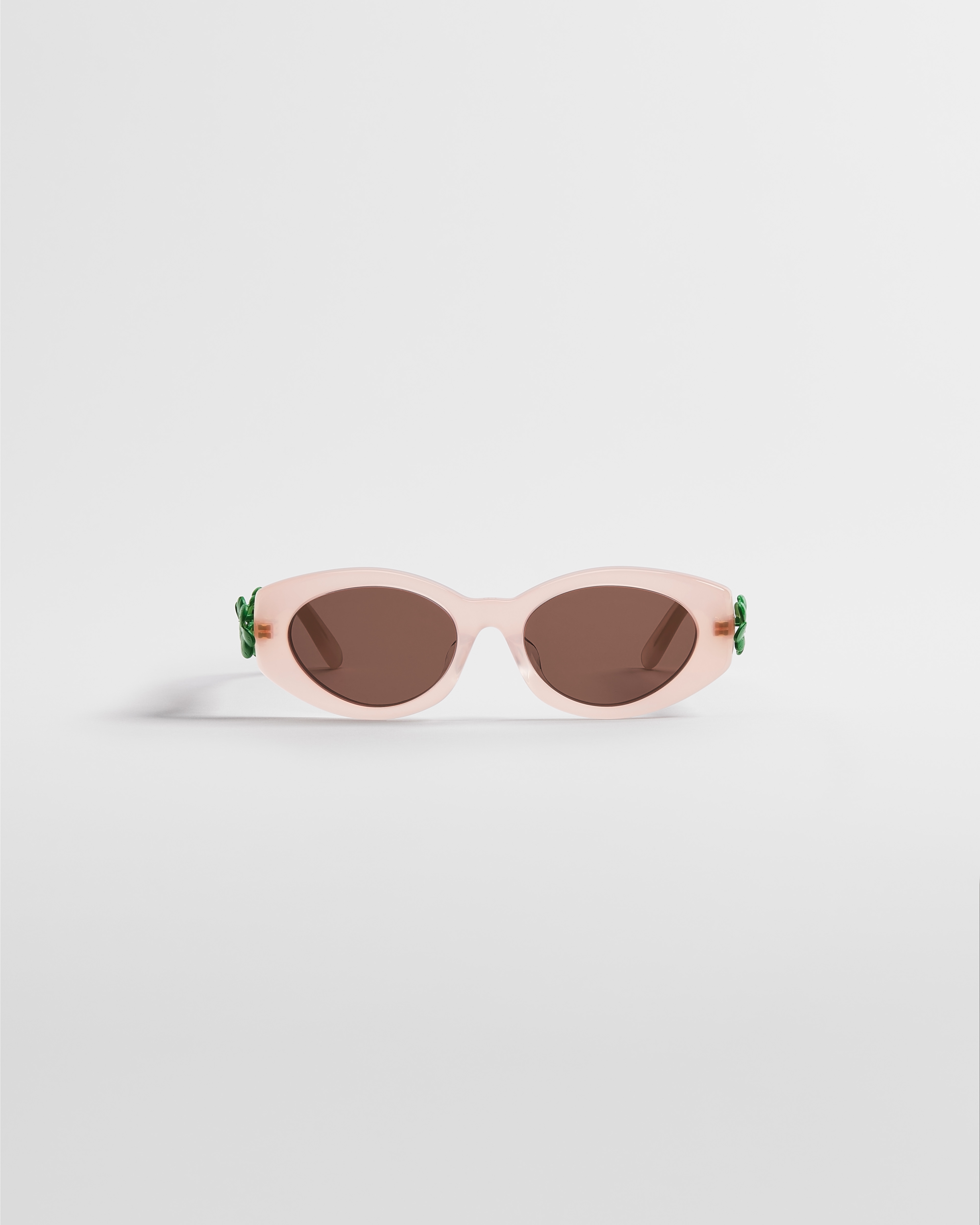 Dior Clover B1F 太阳眼镜 粉色半透明椭圆形镜框 E01