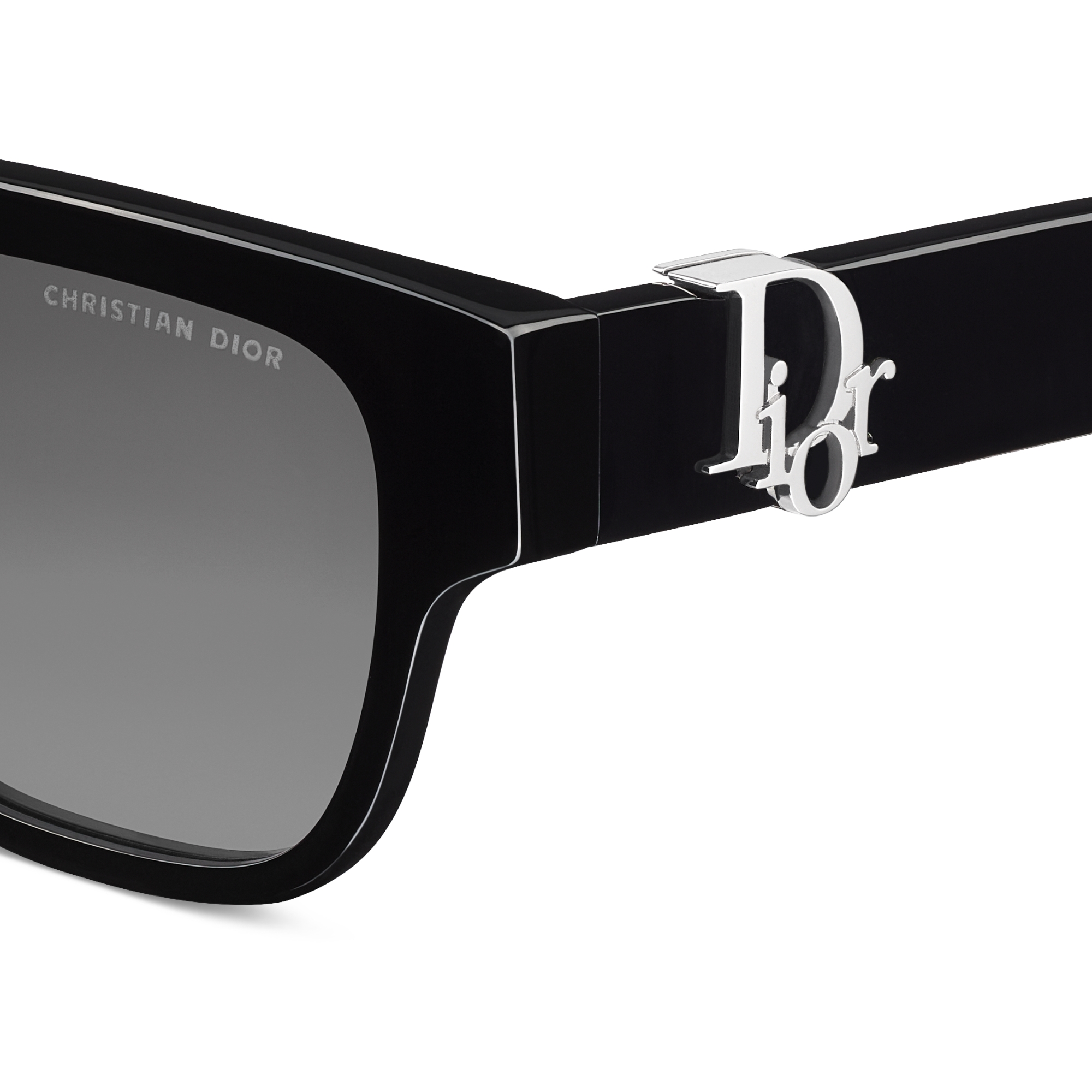 Dior Oblique S1F 太阳眼镜 黑色正方形镜框 E09