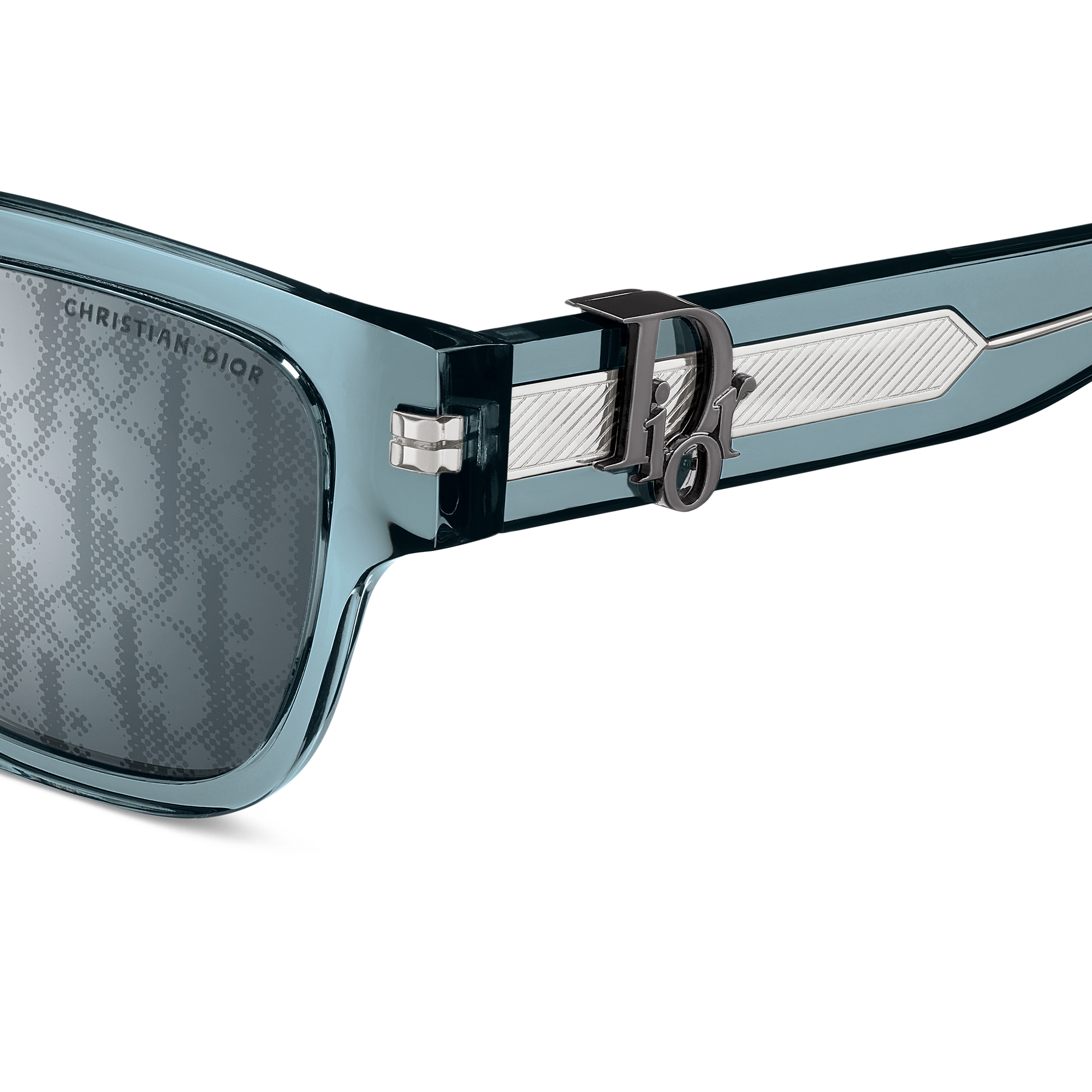 Dior Oblique S1F 太阳眼镜 蓝色半透明正方形镜框 E09