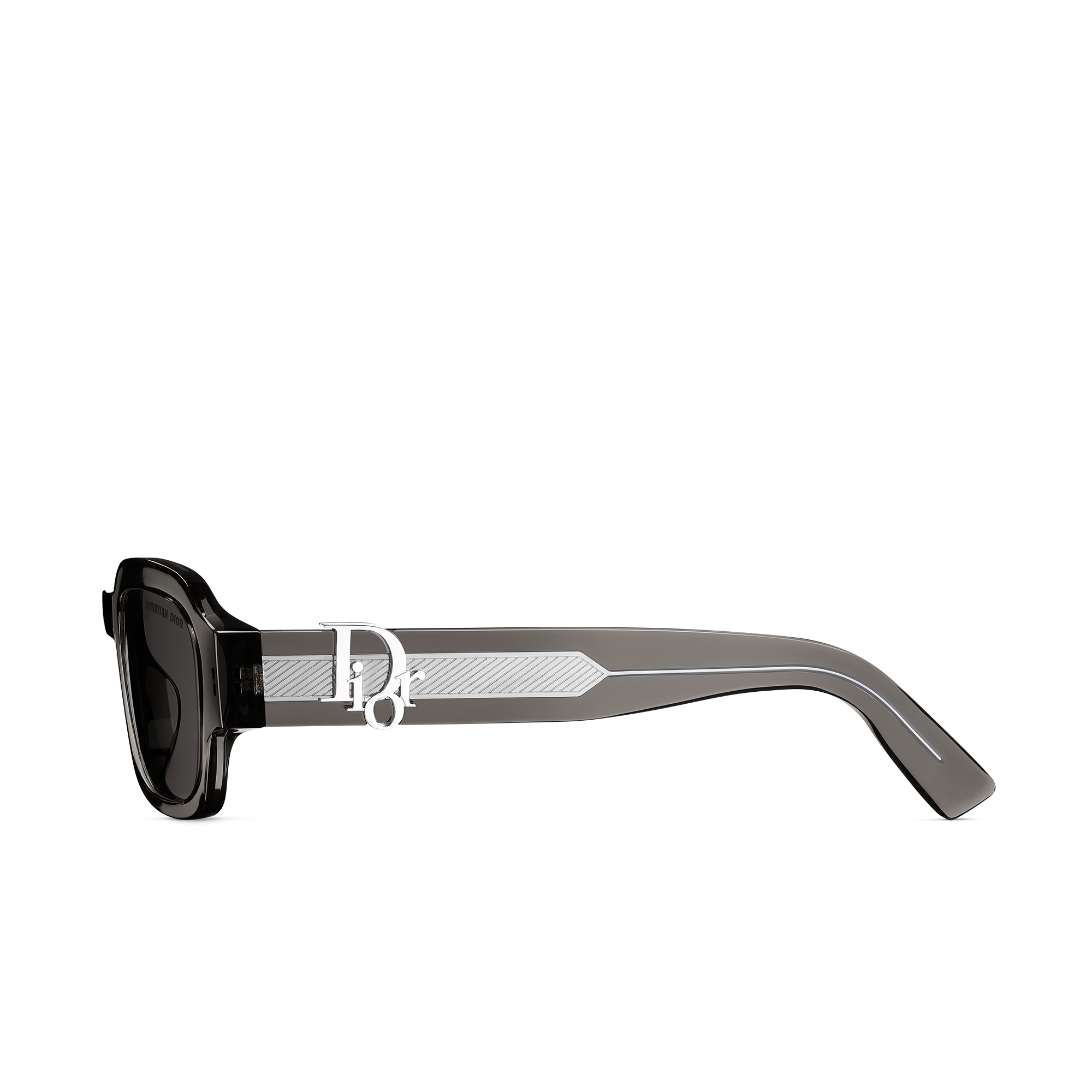 Dior Oblique S2I 太阳眼镜 黑色半透明方形镜框 E02