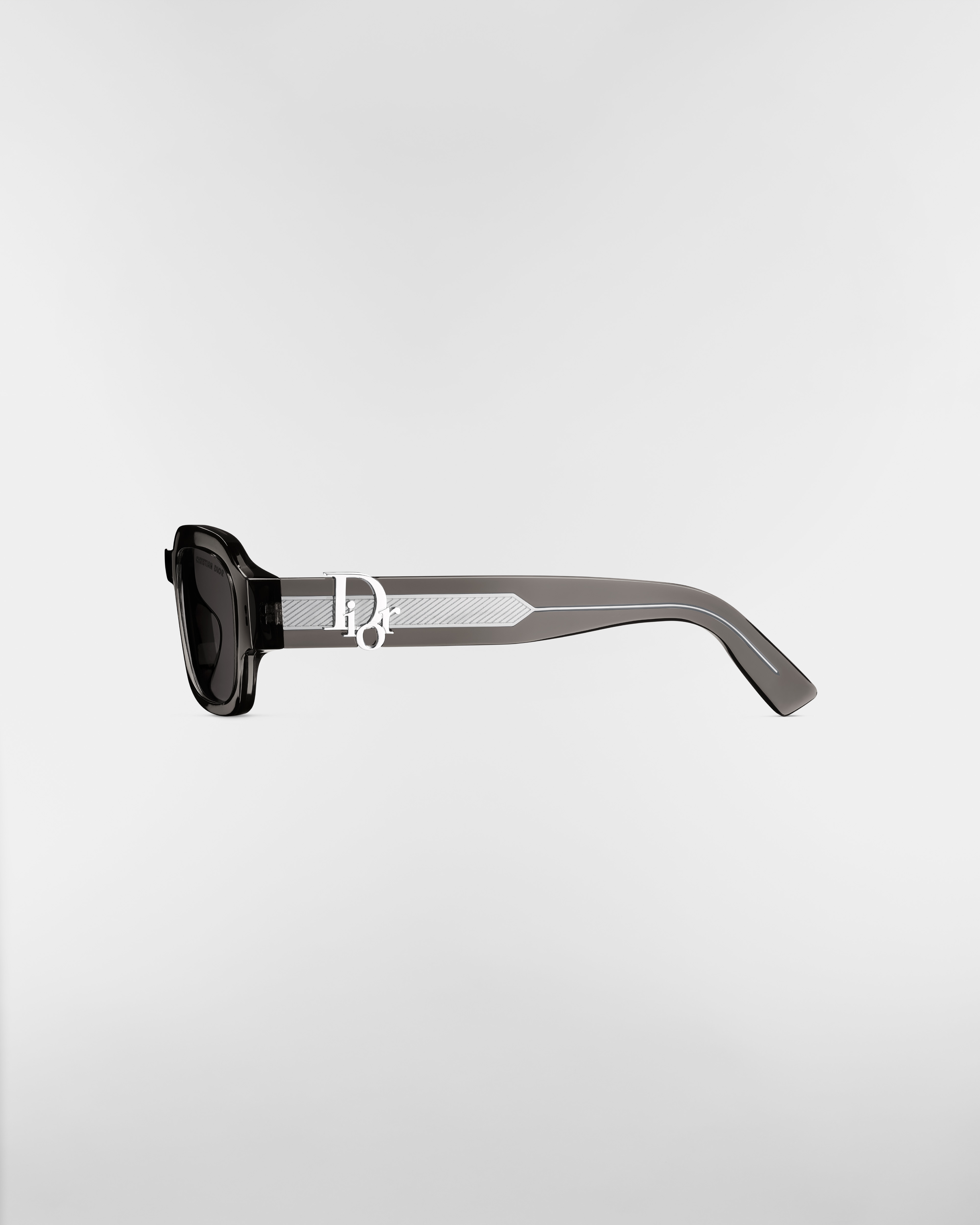 Dior Oblique S2I 太阳眼镜 黑色半透明方形镜框 E02