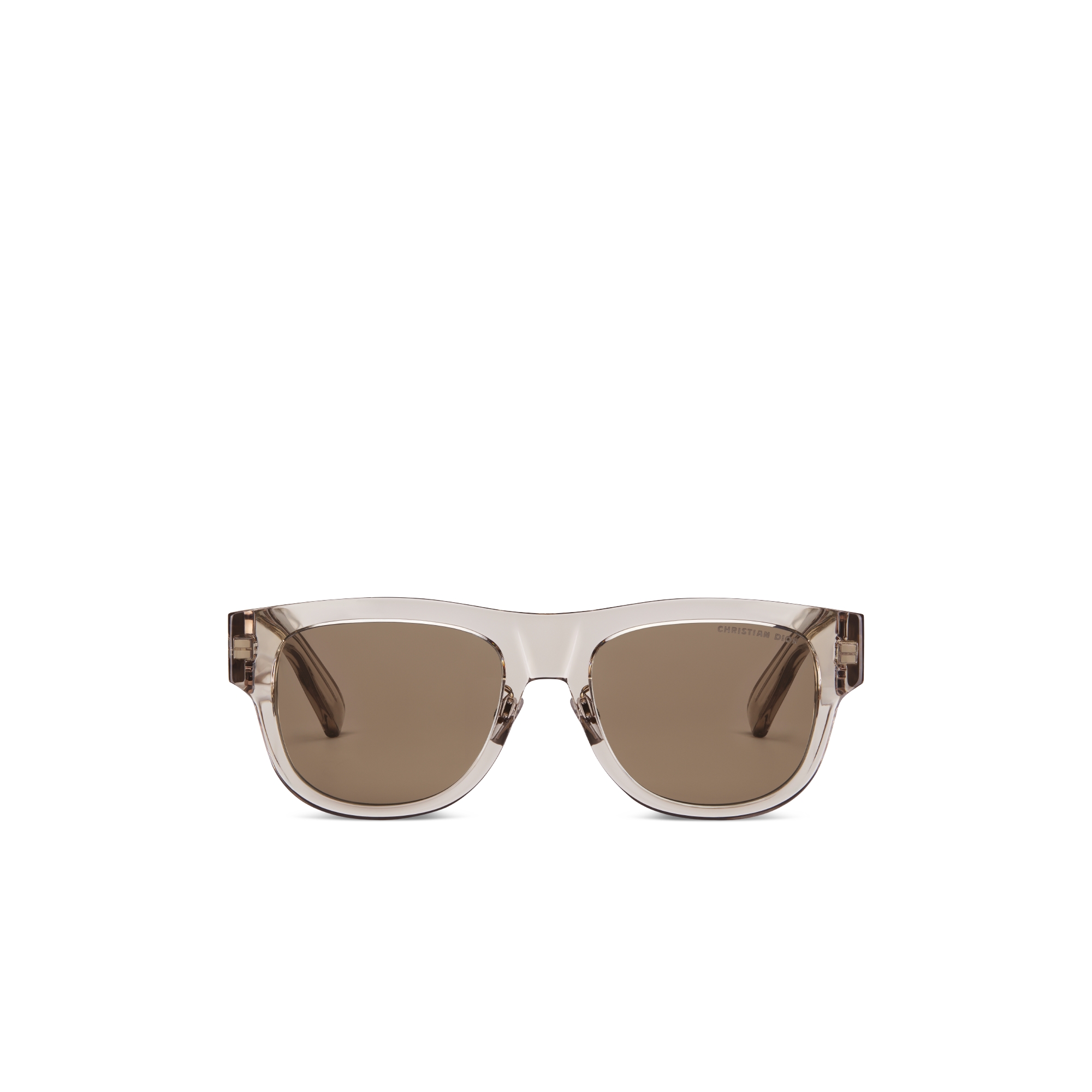 Dior Oblique S4F 太阳眼镜 砂米色半透明正方形镜框 E01