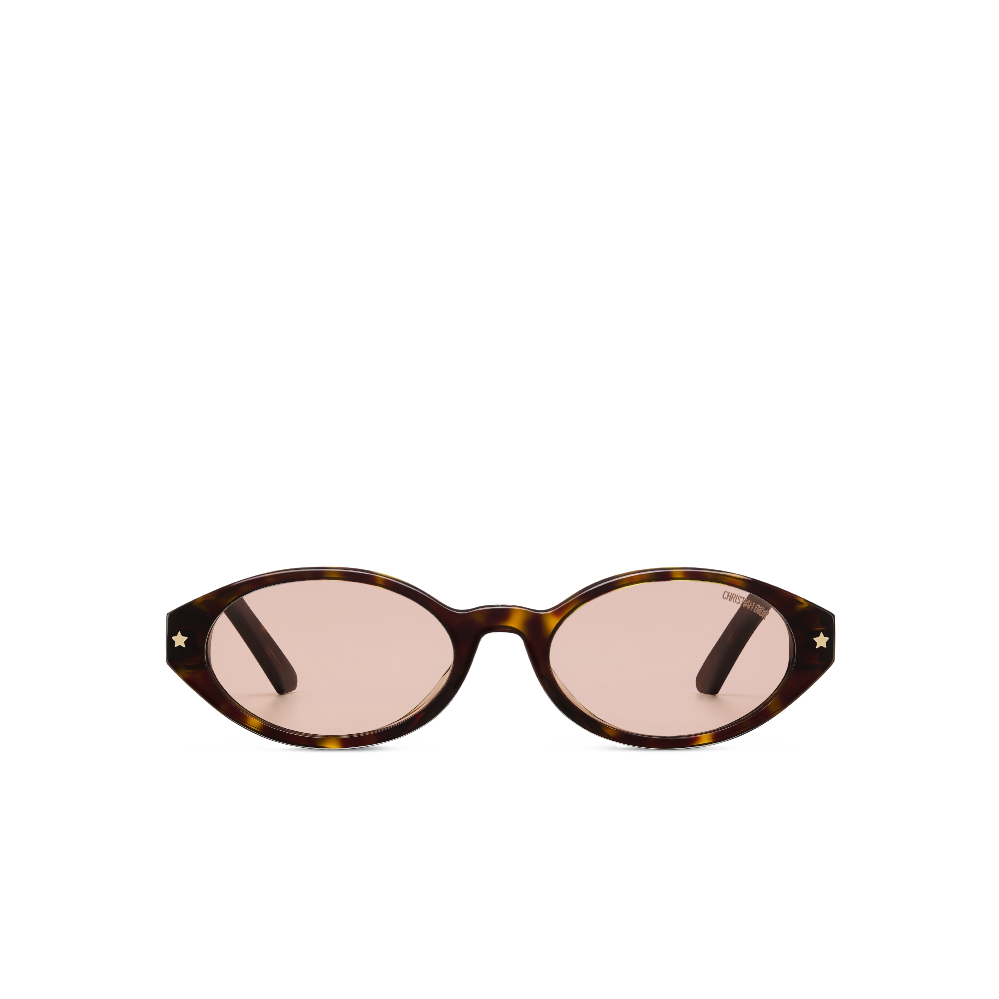 DiorPacific R1F 太阳眼镜 棕色玳瑁效果椭圆形镜框 E01