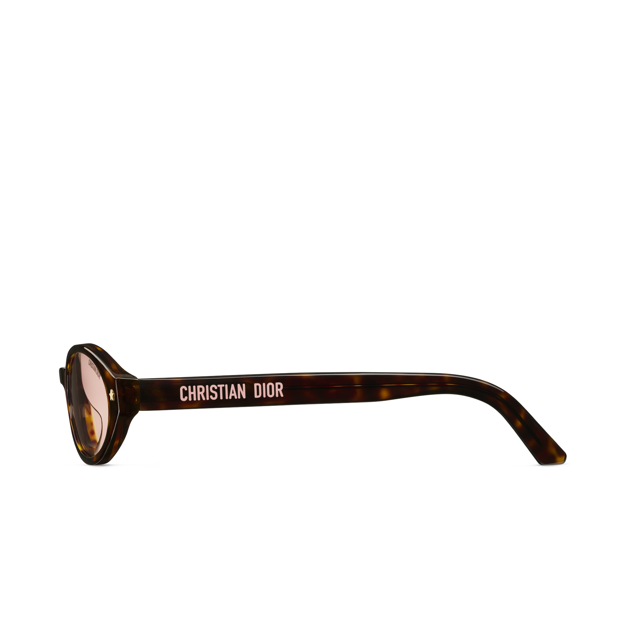 DiorPacific R1F 太阳眼镜 棕色玳瑁效果椭圆形镜框 E02