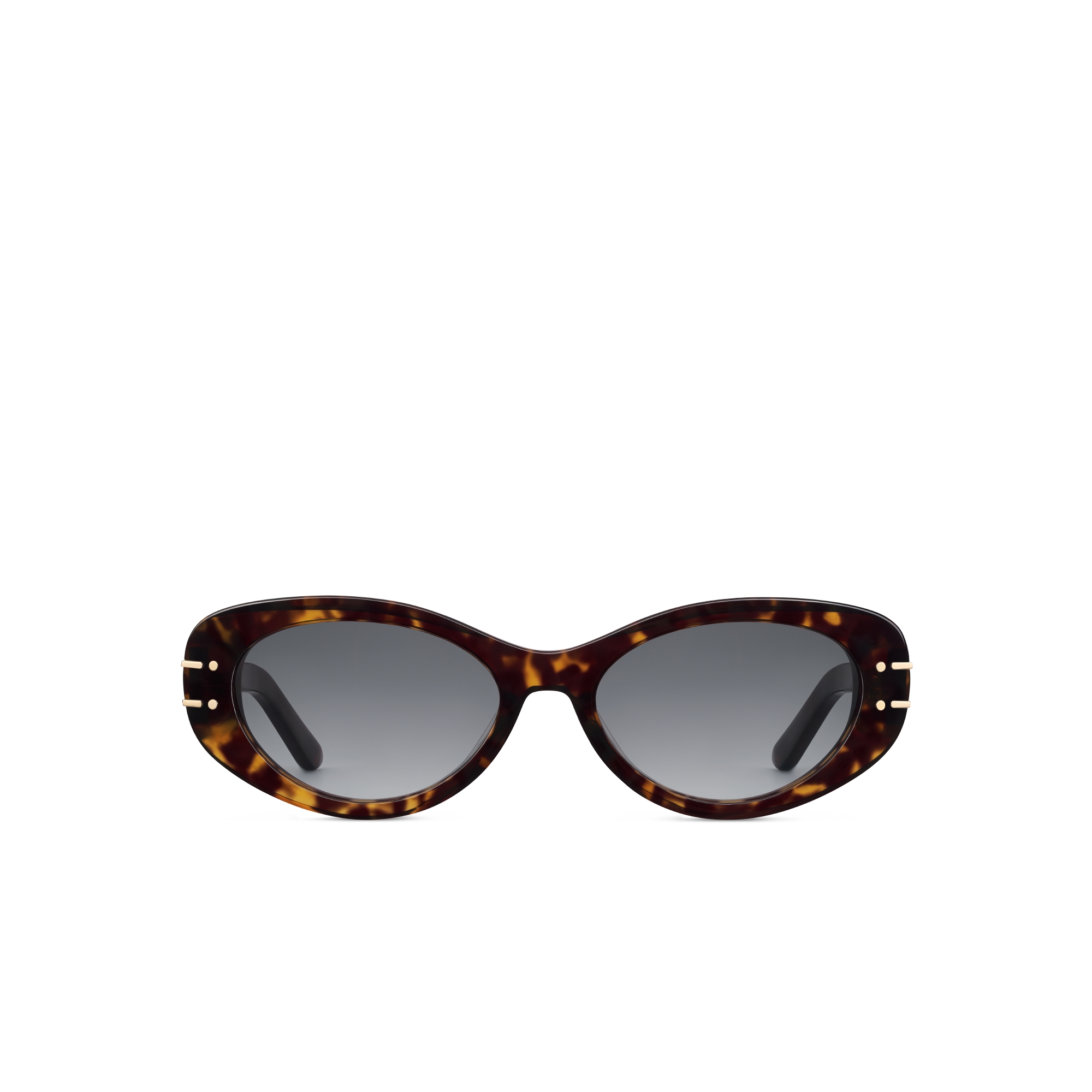 DiorSignature B8U 太阳眼镜 棕色和蜂蜜色玳瑁效果椭圆形镜框 E01