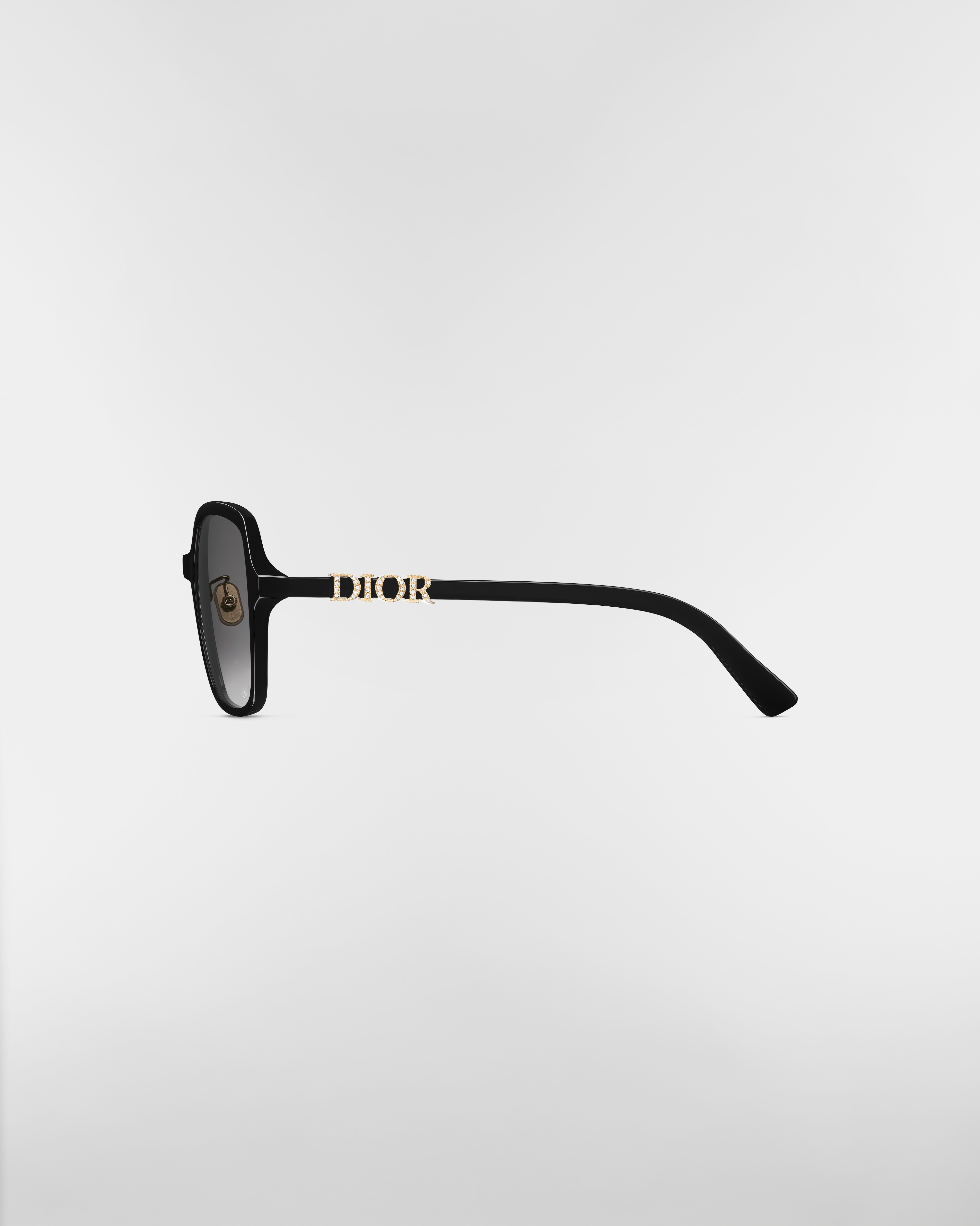 DiorTreasure S1F 太阳眼镜 黑色正方形镜框 E02