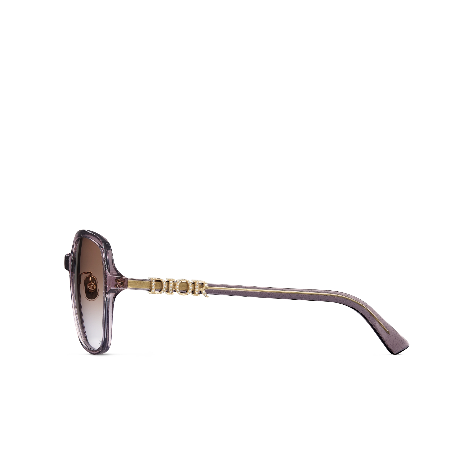 DiorTreasure S1F 太阳眼镜 亮紫色半透明正方形镜框 E02