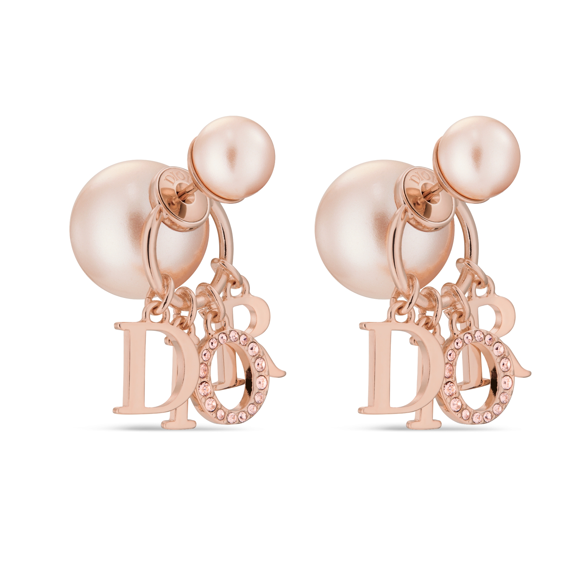 Dior Tribales 耳环 粉色饰面金属、粉色树脂珠饰和仿水晶装饰 E03