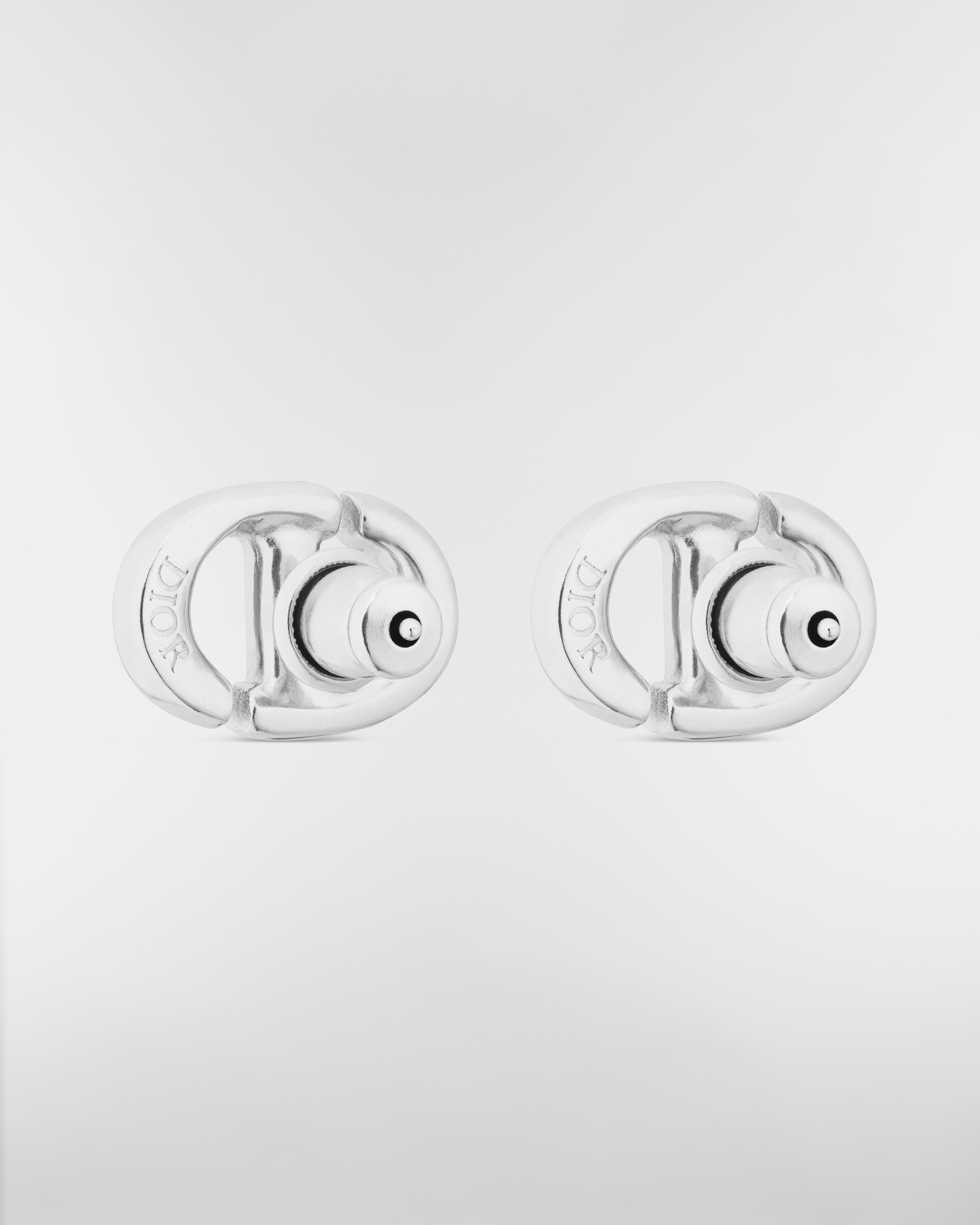 CD Navy 耳钉 银色饰面金属 E05