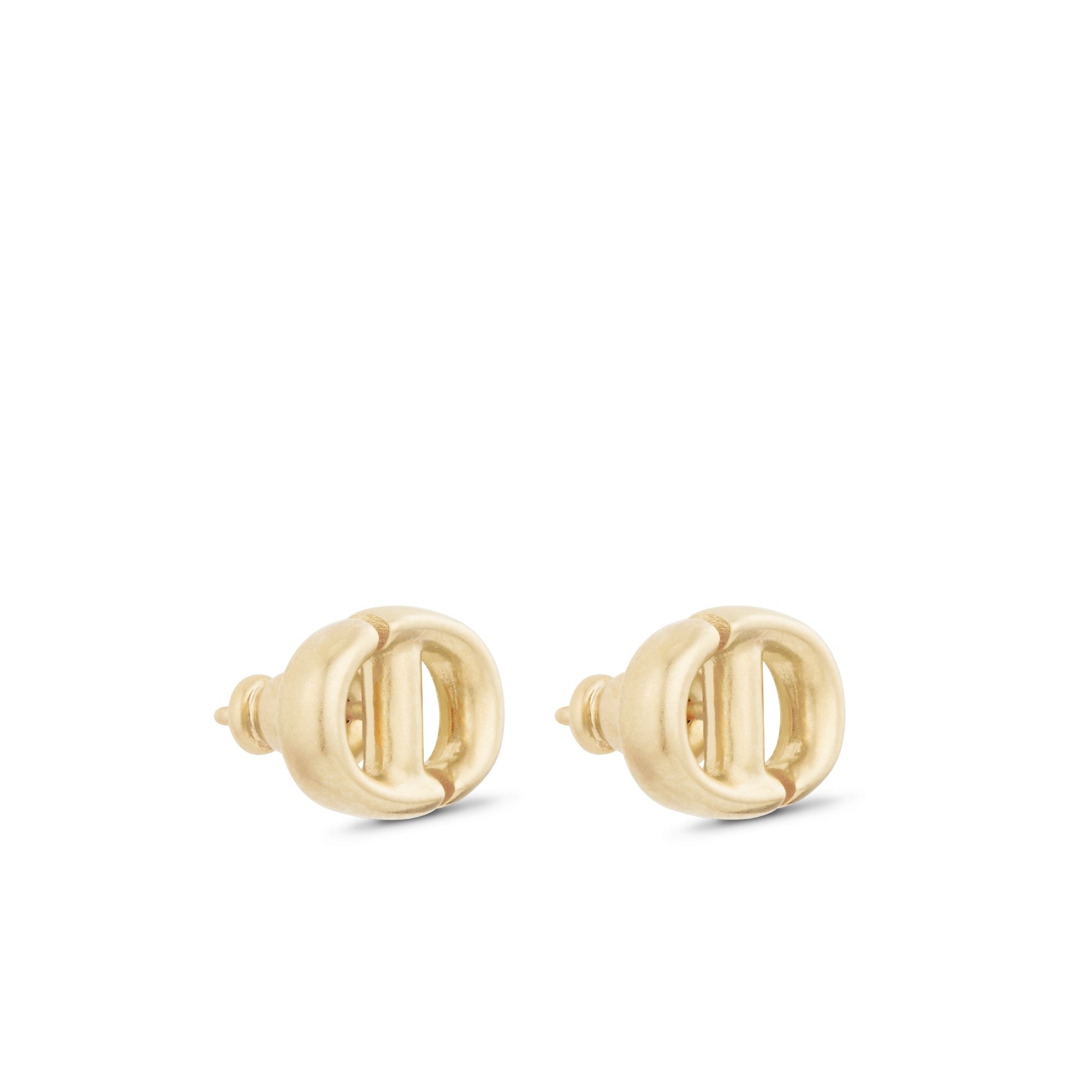 CD Navy 耳钉 金色饰面金属 E03