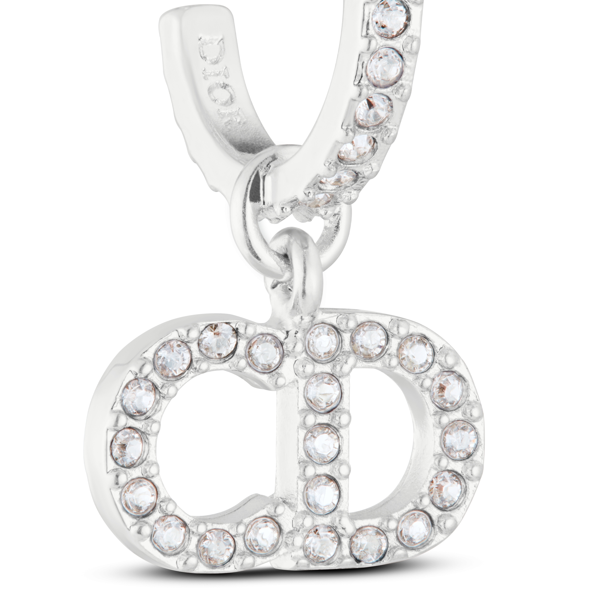 Clair D Lune 耳环 银色饰面金属和银色调仿水晶装饰 E09