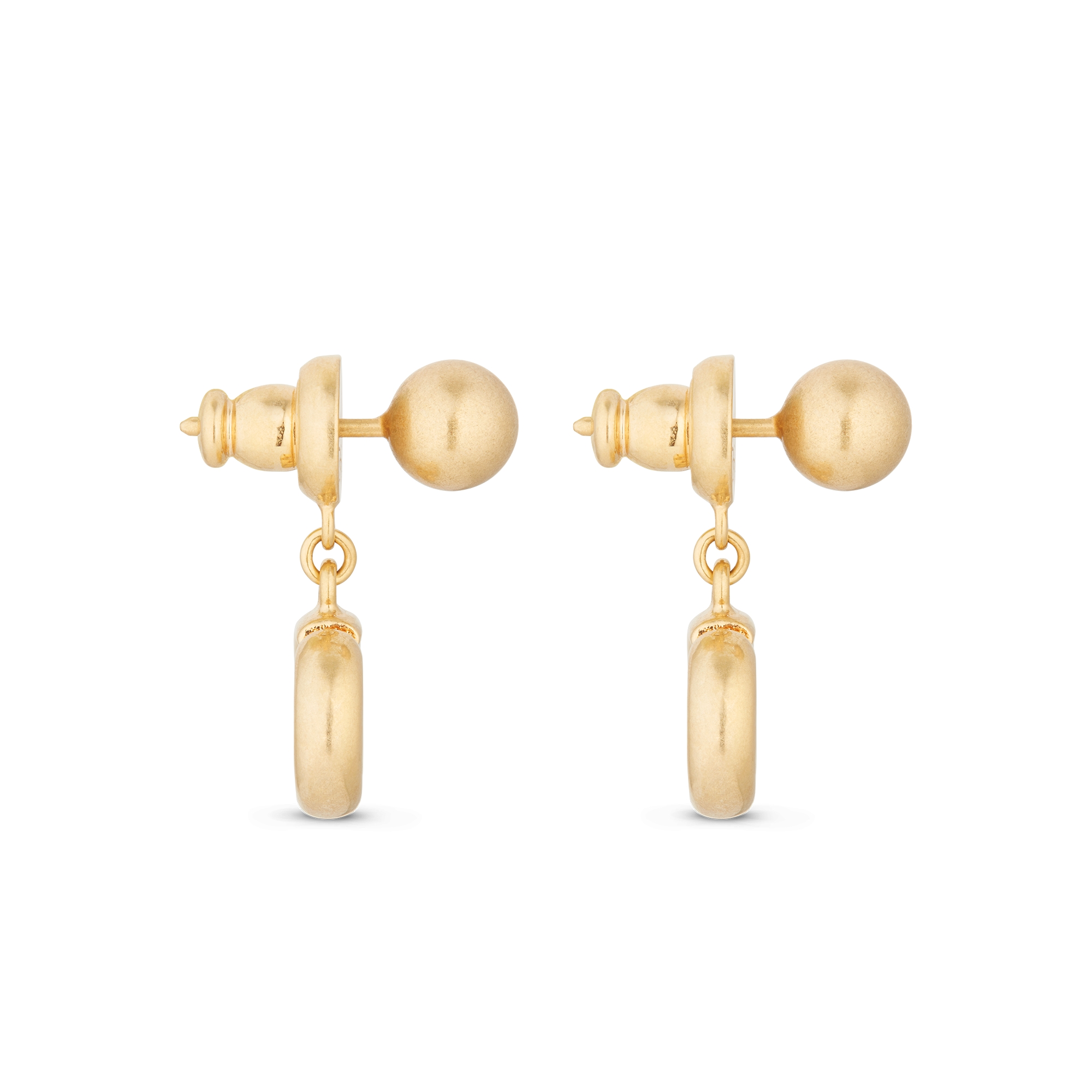 CD Navy 耳环 金色饰面金属 E02