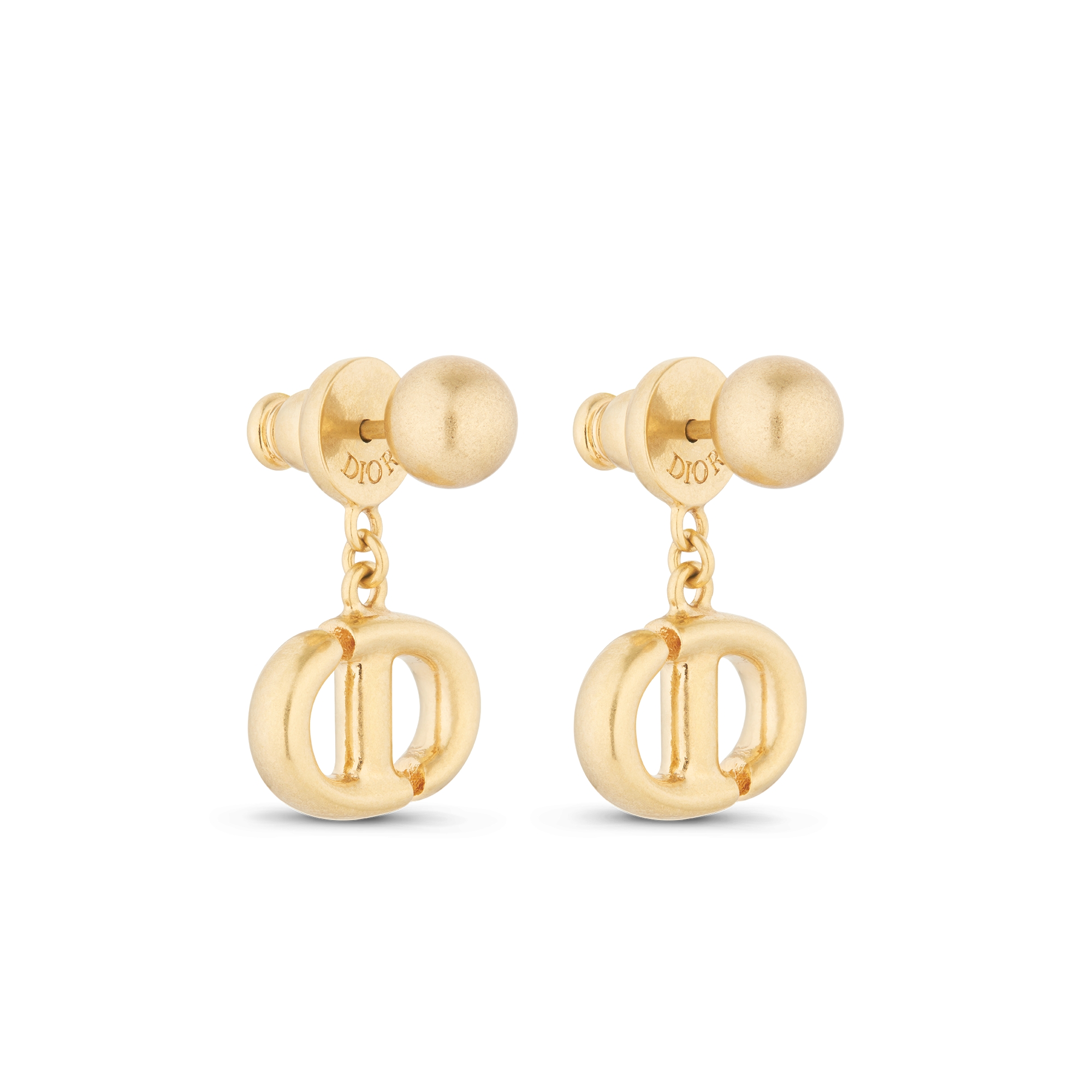 CD Navy 耳环 金色饰面金属 E03