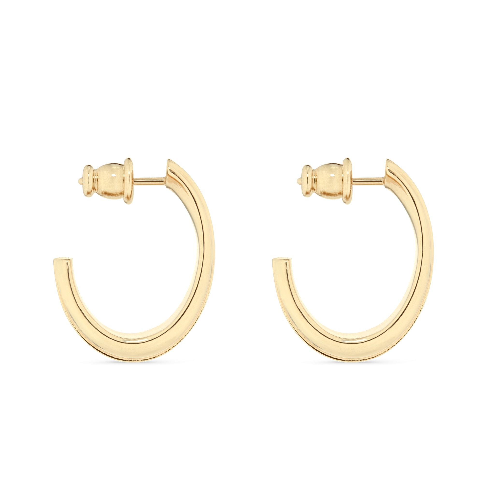 Dior Code 耳环 金色饰面金属和白色涂漆装饰 E02