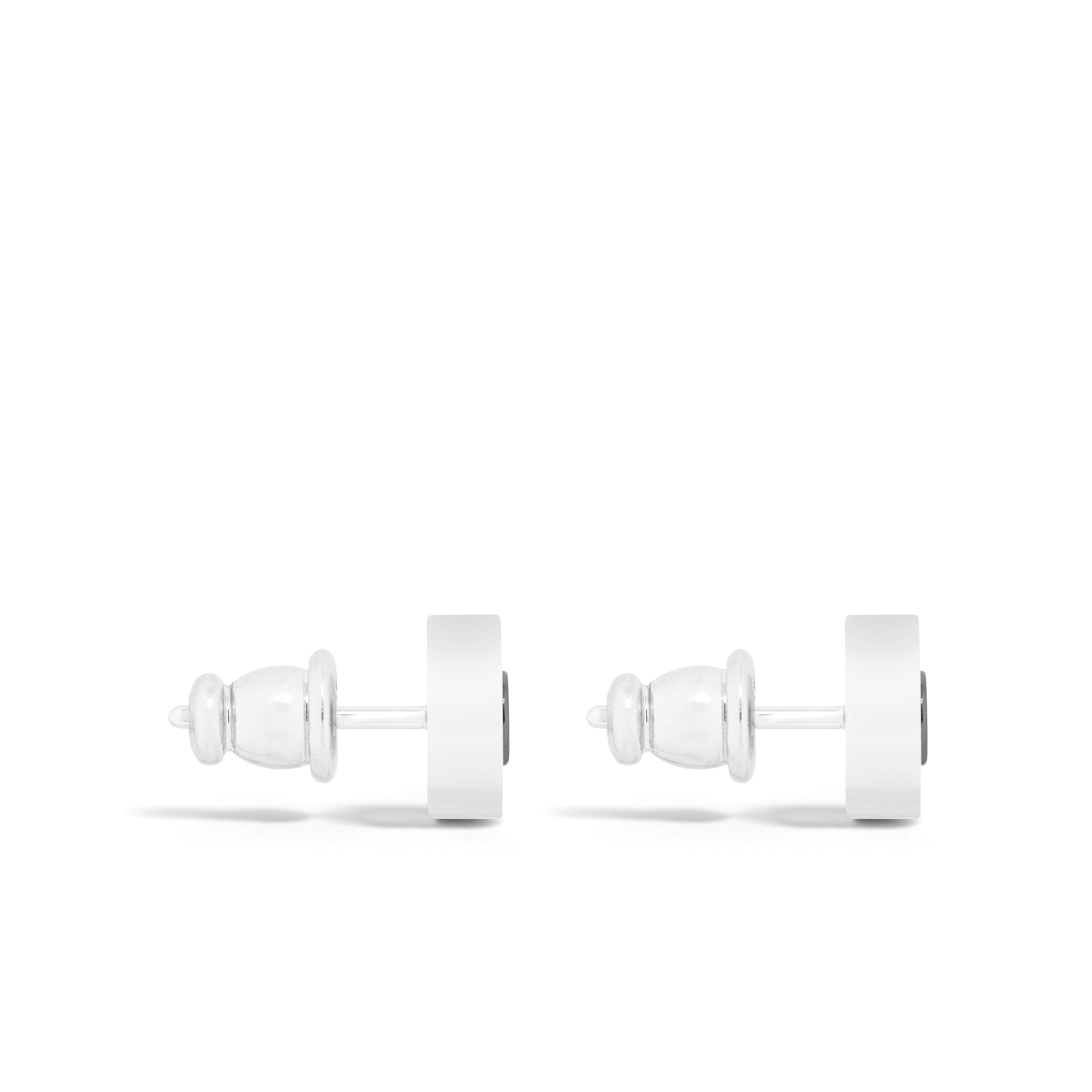 耳环 银色饰面和金属覆层铜合金藤格纹图案 E02