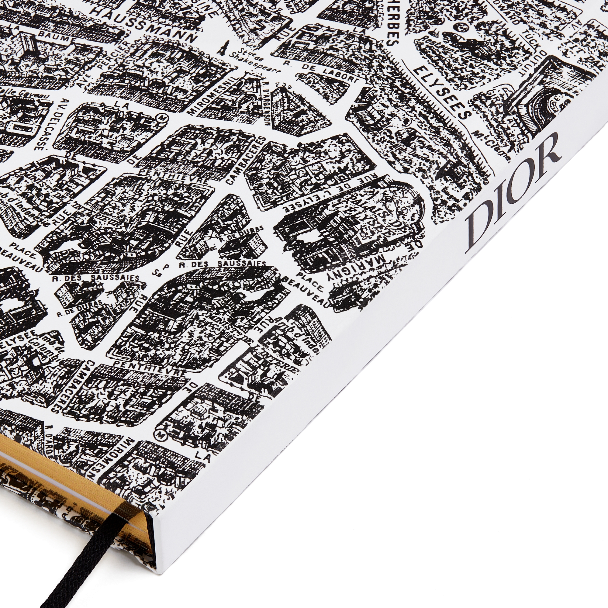 笔记本两件套 白色和黑色 Plan de Paris 图案 E09