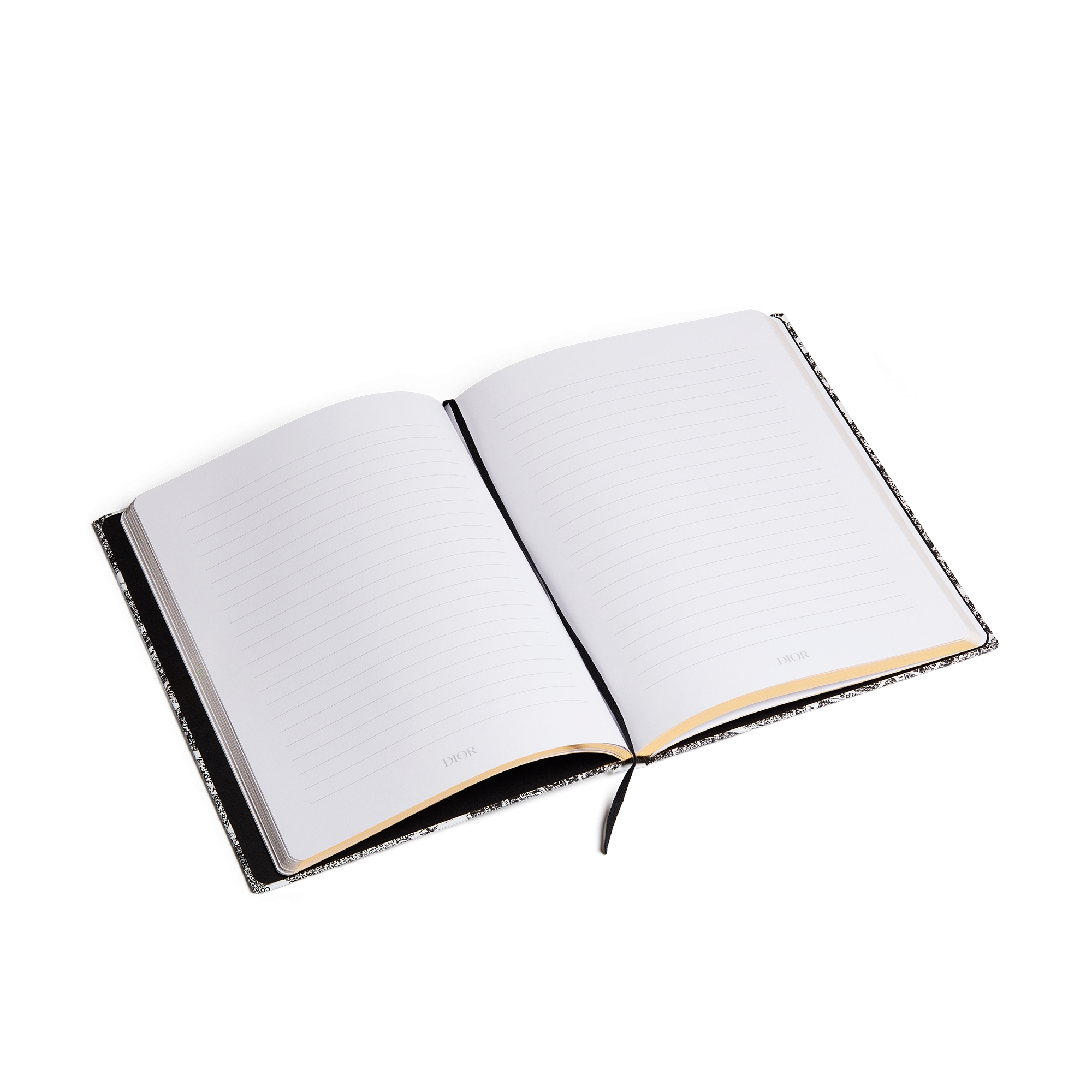 笔记本两件套 白色和黑色 Plan de Paris 图案 E10