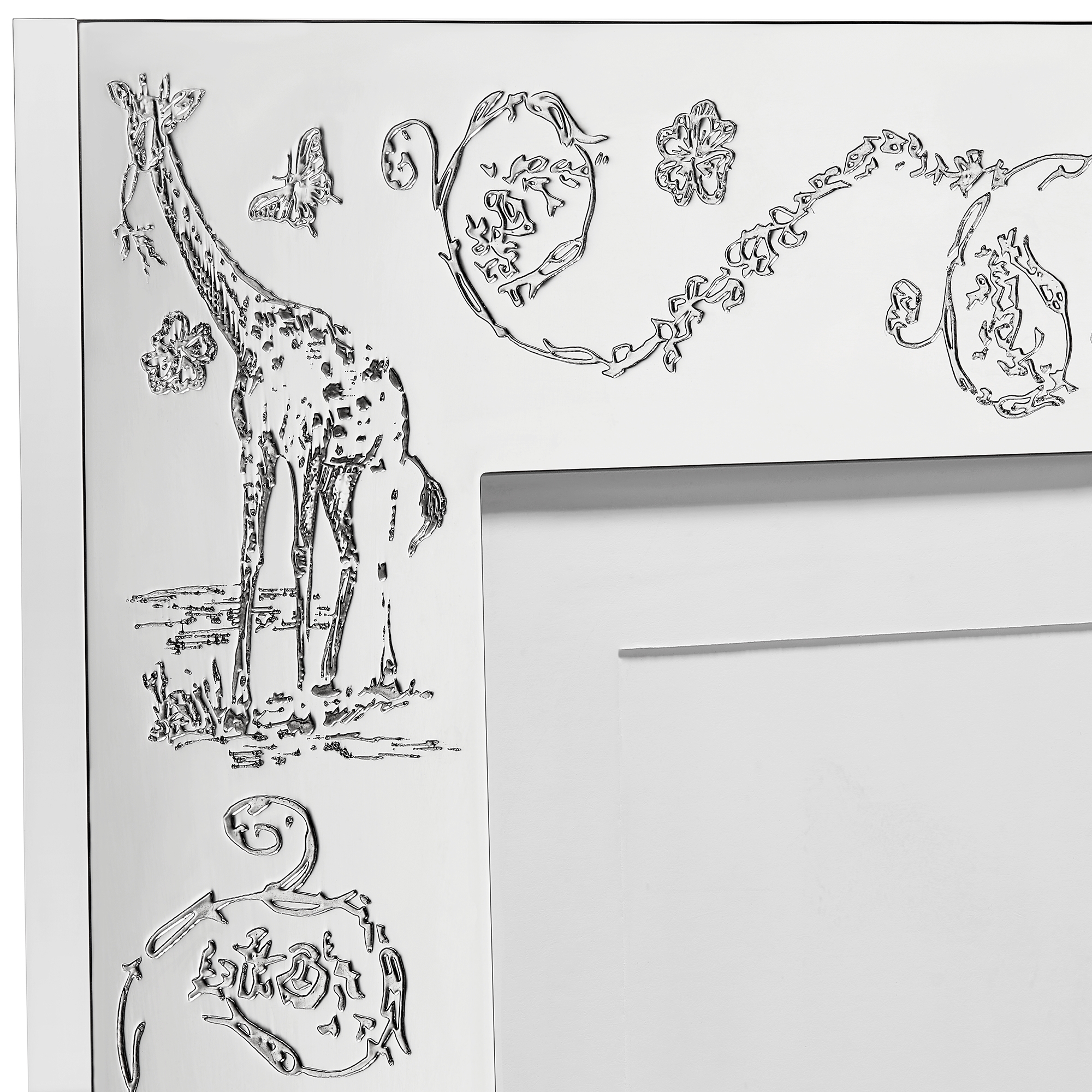 大号相框 银色饰面金属 Innocence 茹伊印花图案 E09