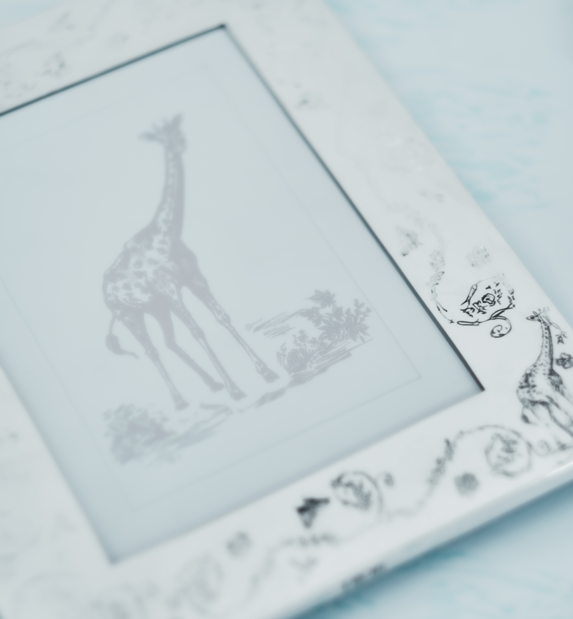 大号相框 银色饰面金属 Innocence 茹伊印花图案 E12