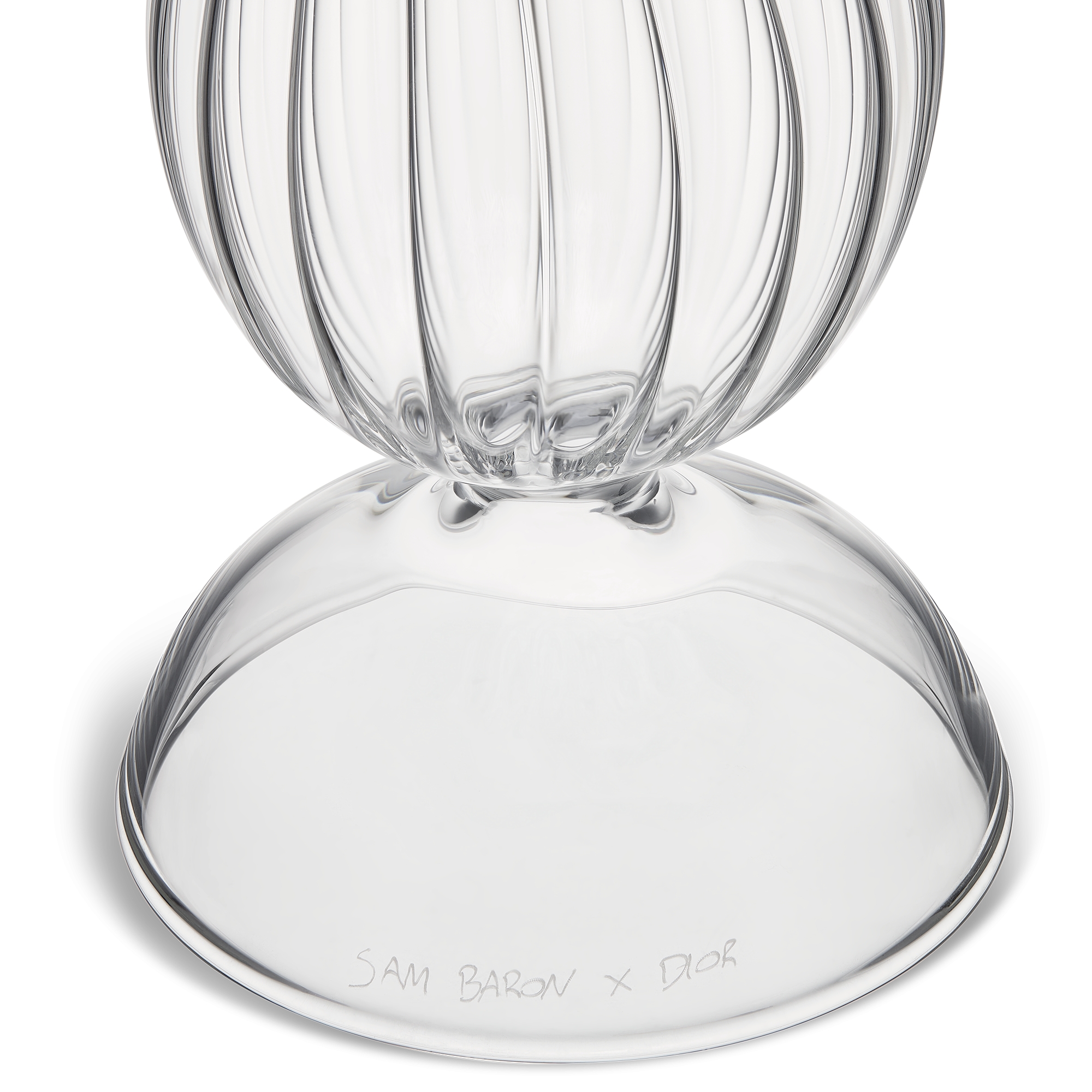 三臂烛台 Dior Maison 与 Sam Baron 联名，透明效果手工吹制玻璃 E09