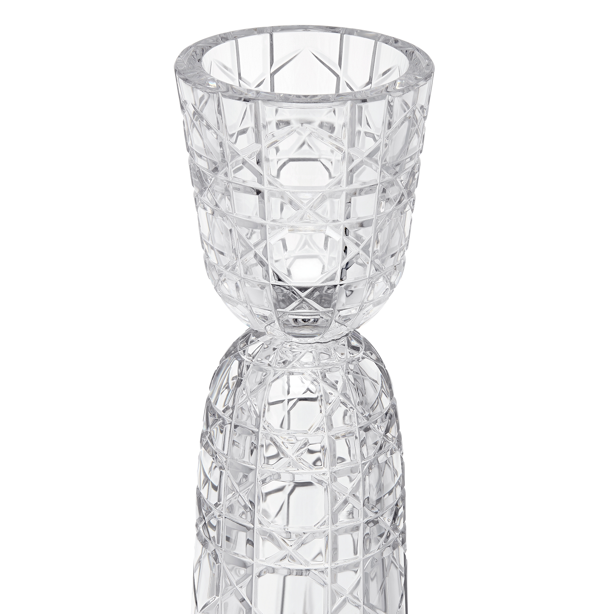 烛台两件套装 晶体搭配藤格纹图案 E11