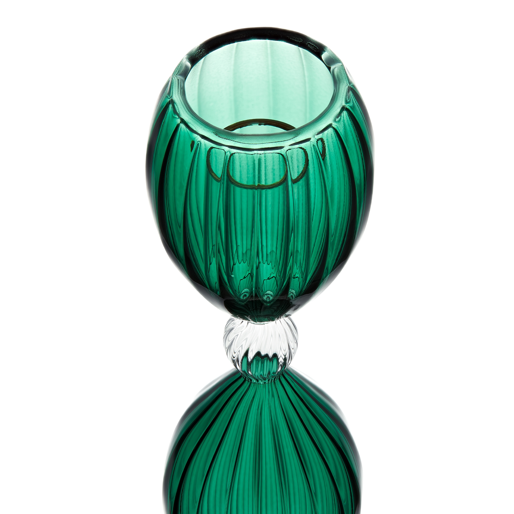 Salento 烛台 绿色吹制玻璃 E09