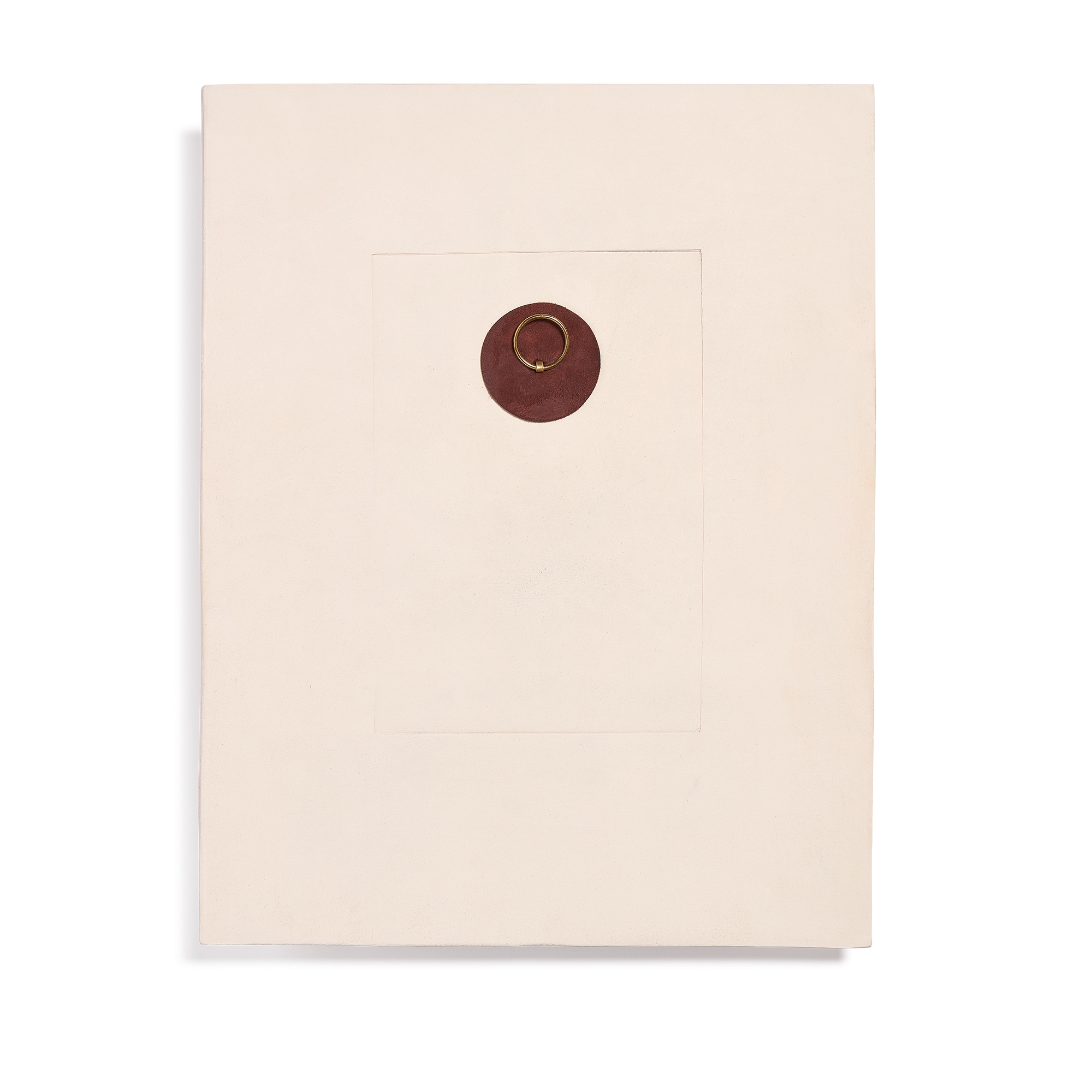 限量版装饰艺术品 米色陶瓷浅浮雕感蓟花图案 E08