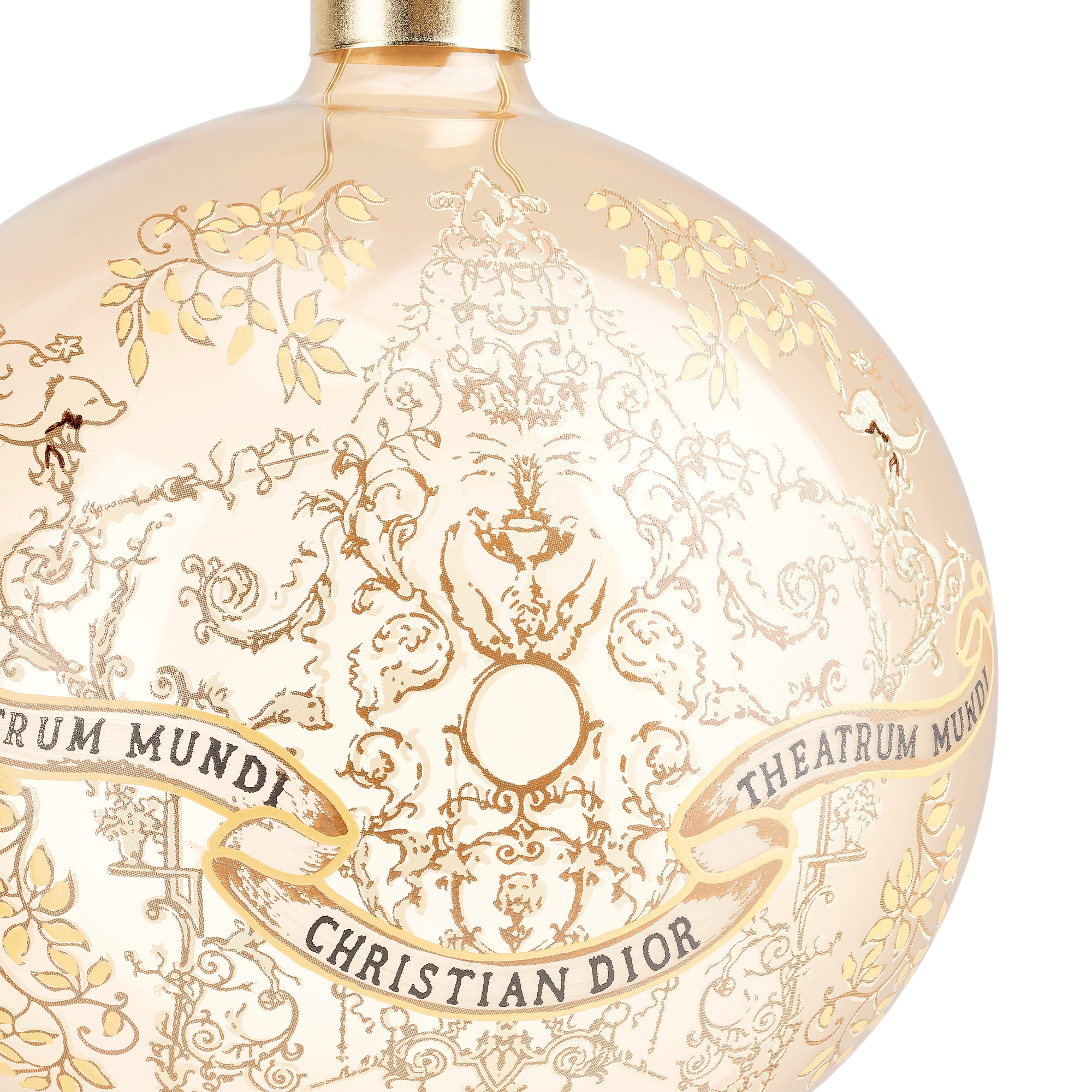 圣诞装饰四件套装 金色调和黑色透明手工吹制玻璃金色调 Dioresque Stella 图案 E12