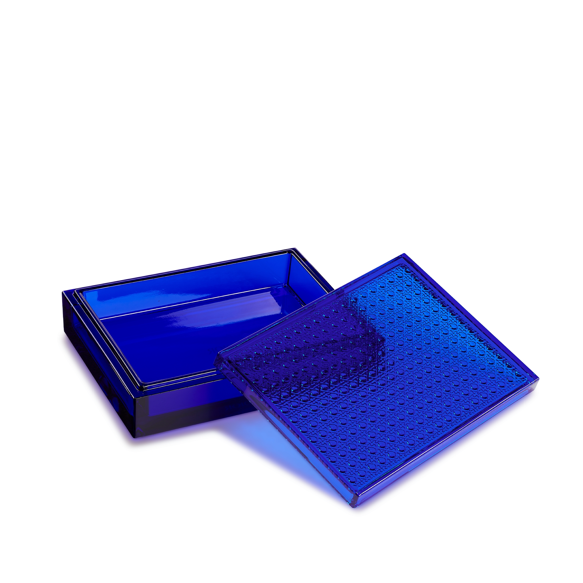 装饰盒 蓝色晶体搭配藤格纹图案 E06