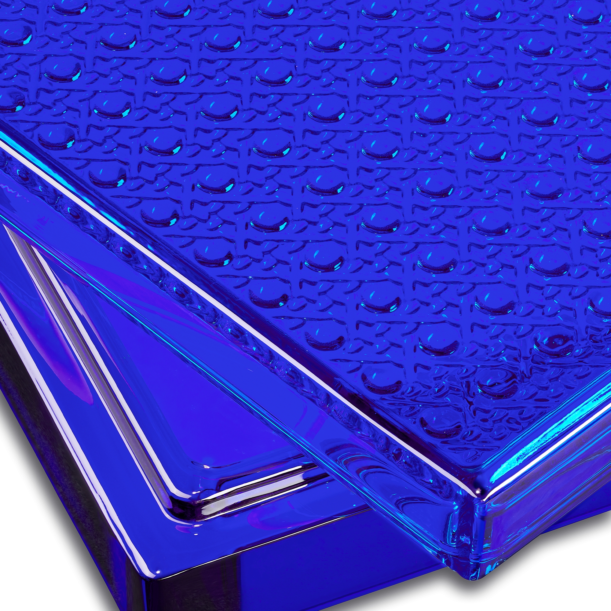 装饰盒 蓝色晶体搭配藤格纹图案 E09