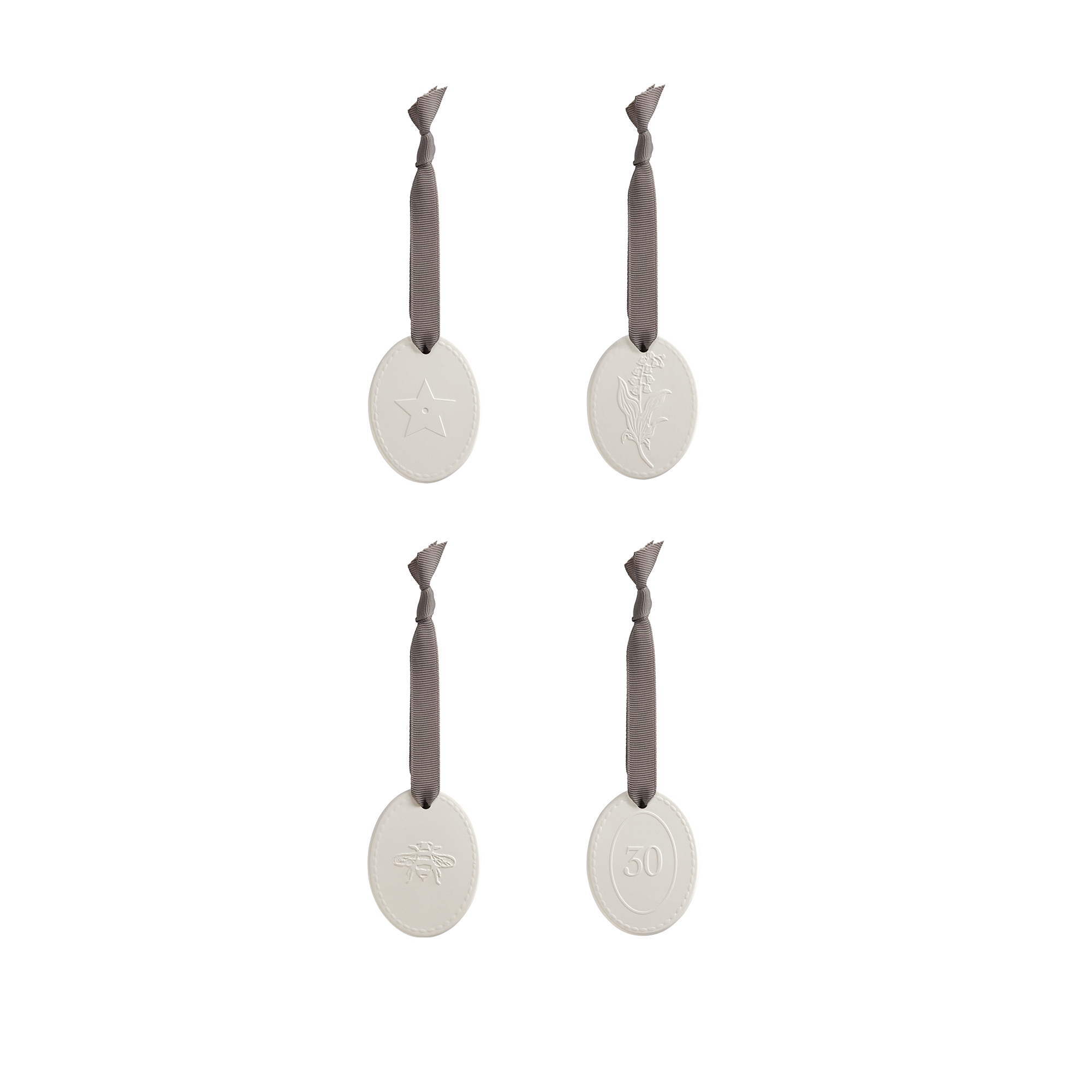 圆形饰牌四件套 多色茹伊印花 E12