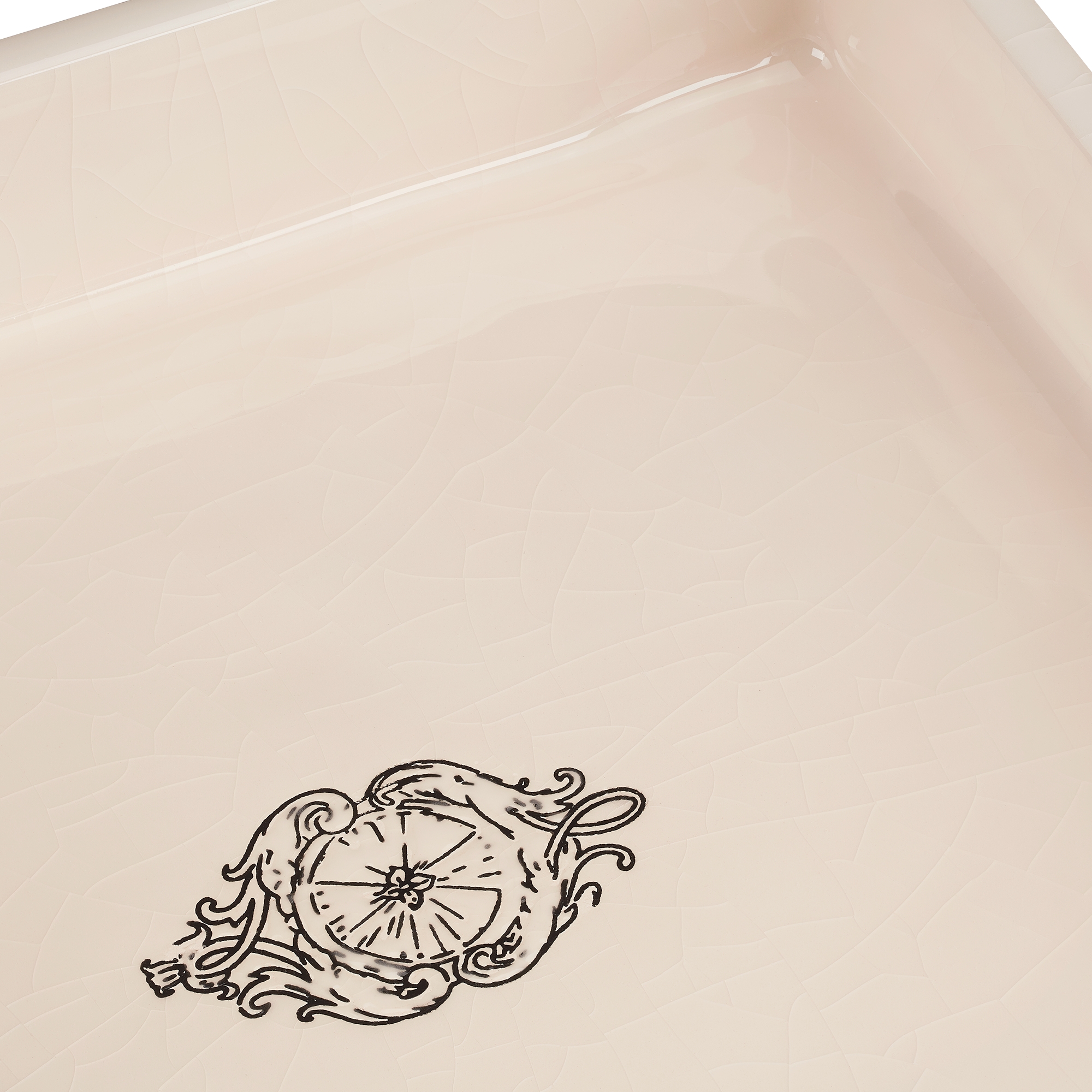 装饰盒 Dior 与 Manufacture des Émaux de Longwy 联名，米白色陶瓷和黑色瓷釉 Dioresque Stella 图案 E10