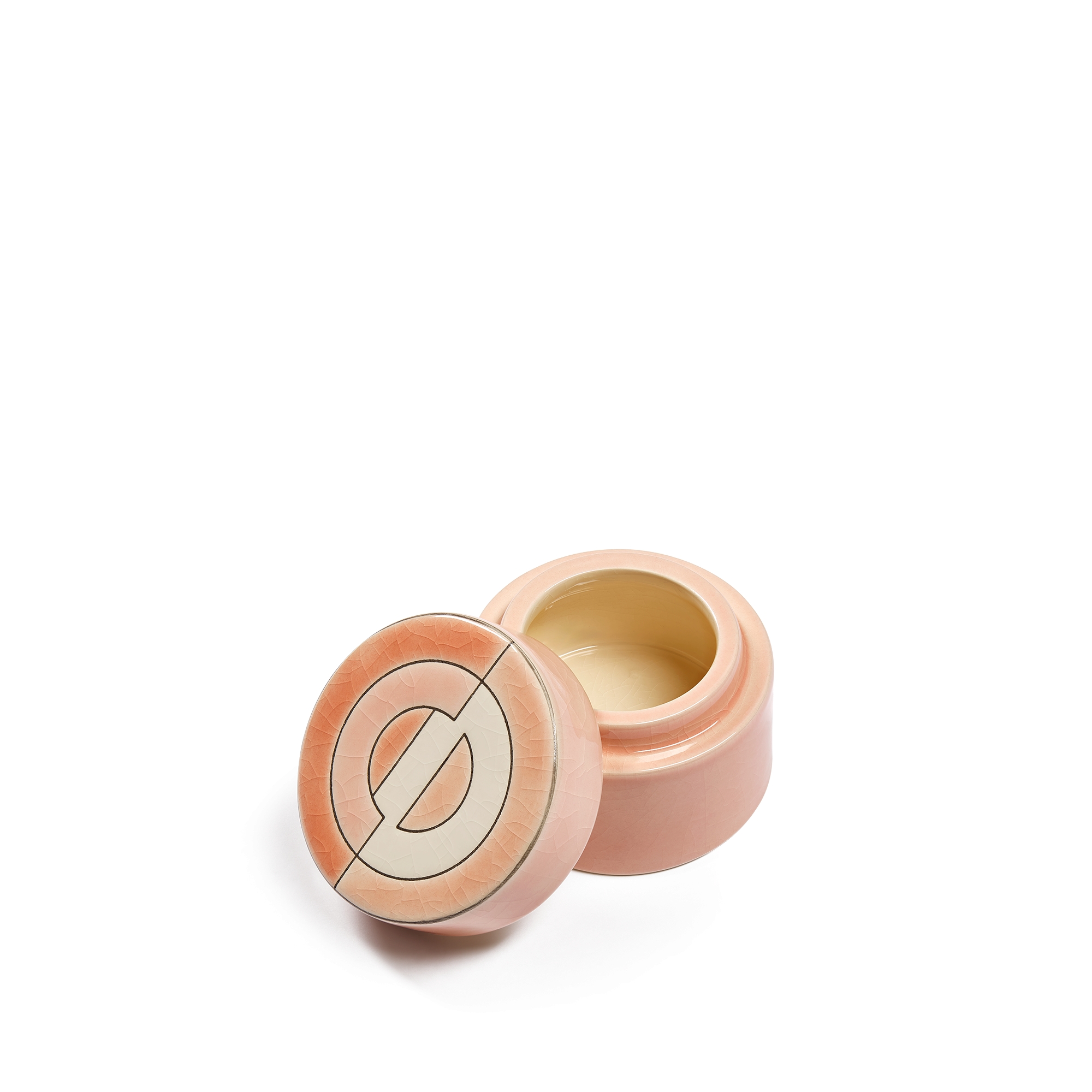 儿童牙齿纪念盒 Dior 与 Manufacture des Émaux de Longwy 联名，粉色陶瓷和瓷釉 CD Entrelacés 图案 E06