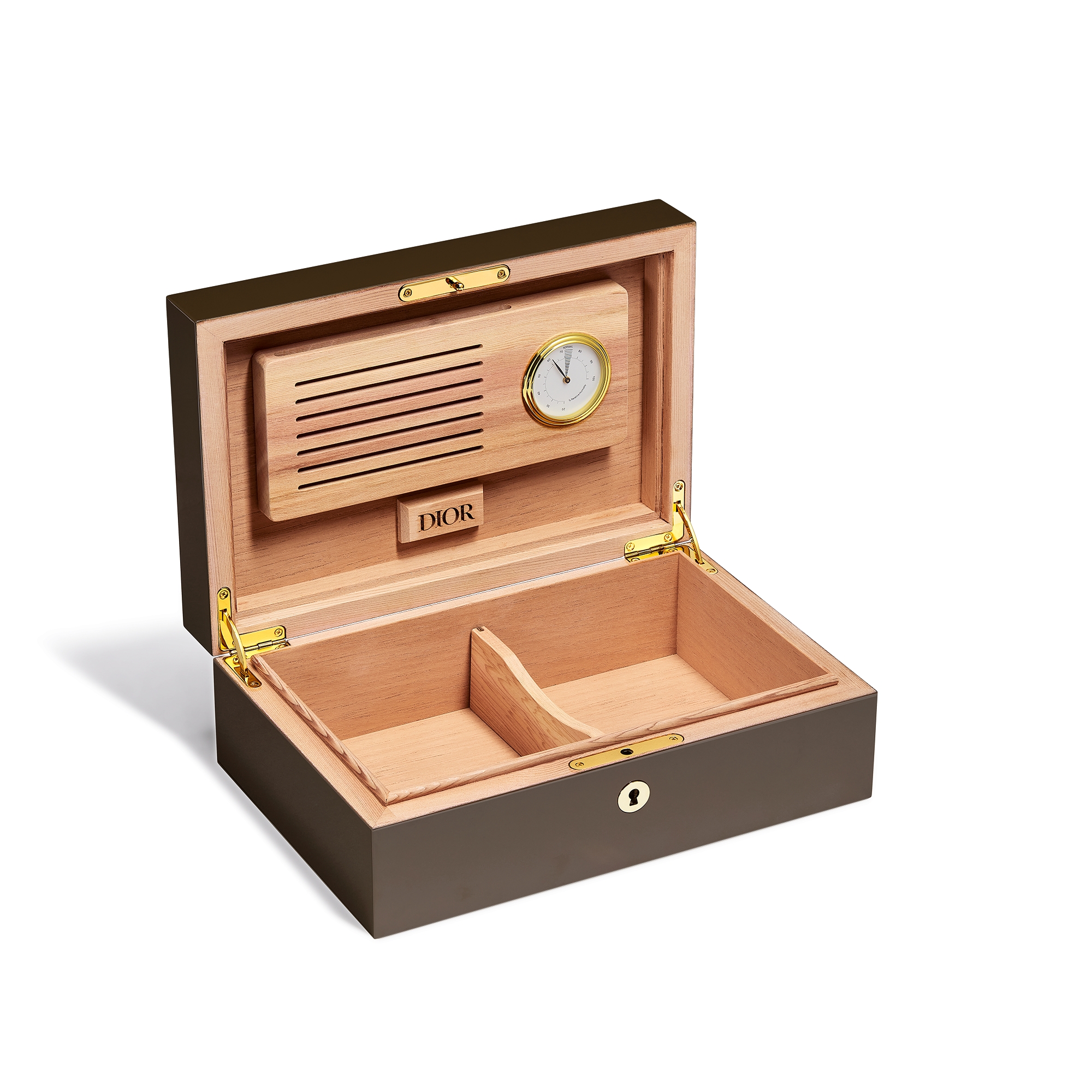 雪茄盒 米色麦秸细工镶嵌 CD Entrelacés 图案 E06