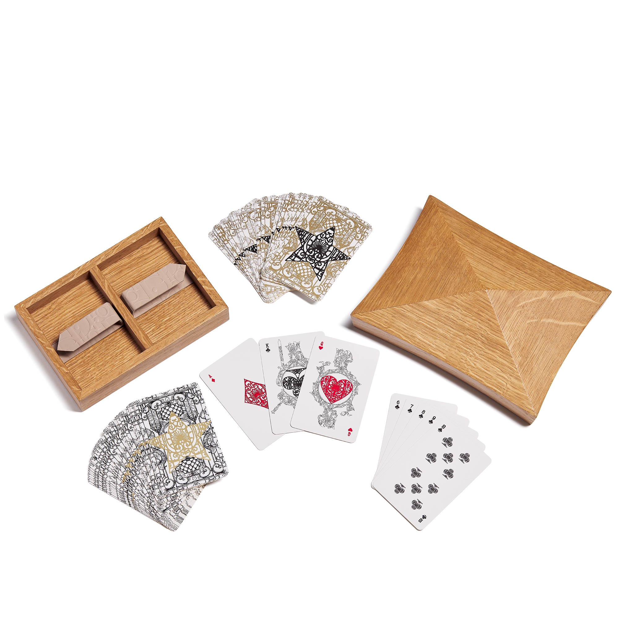 盒子（含两副纸牌） Dior Maison x Pierre Yovanovitch，橡木 E06