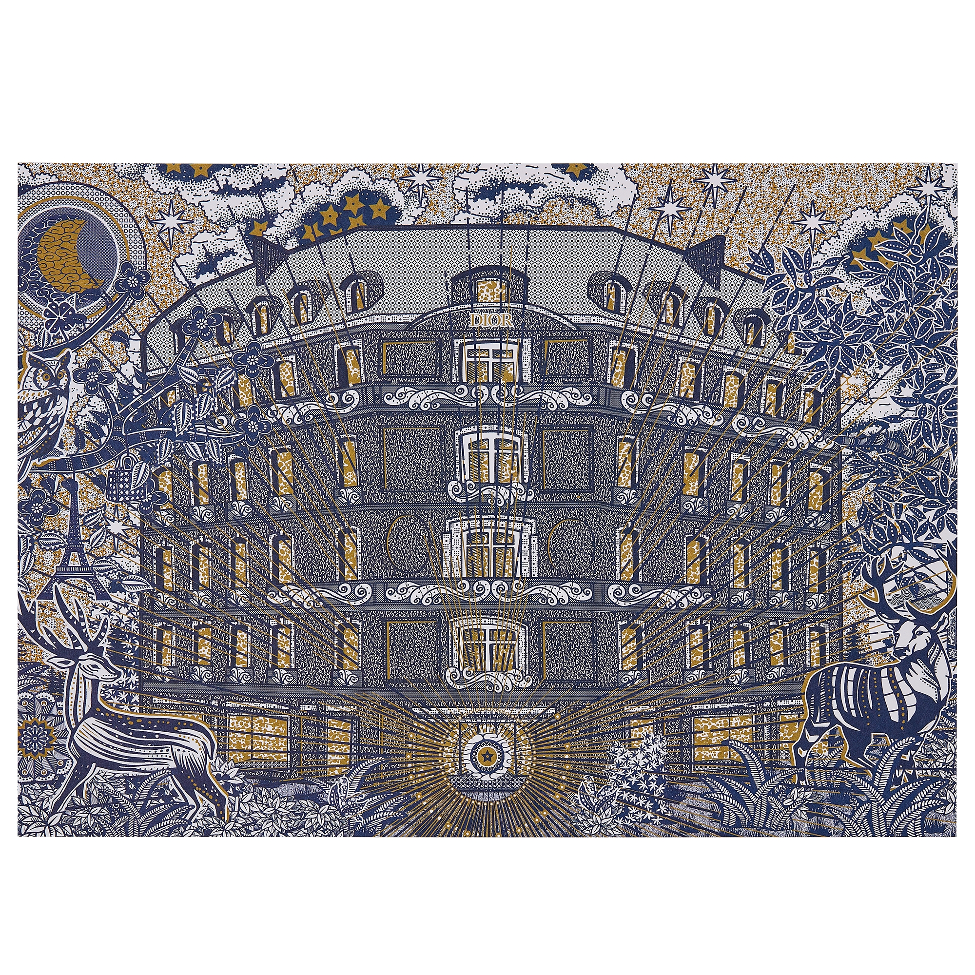 拼图（1,000 块） 30 Montaigne 和蓝色小鹿图案 E01