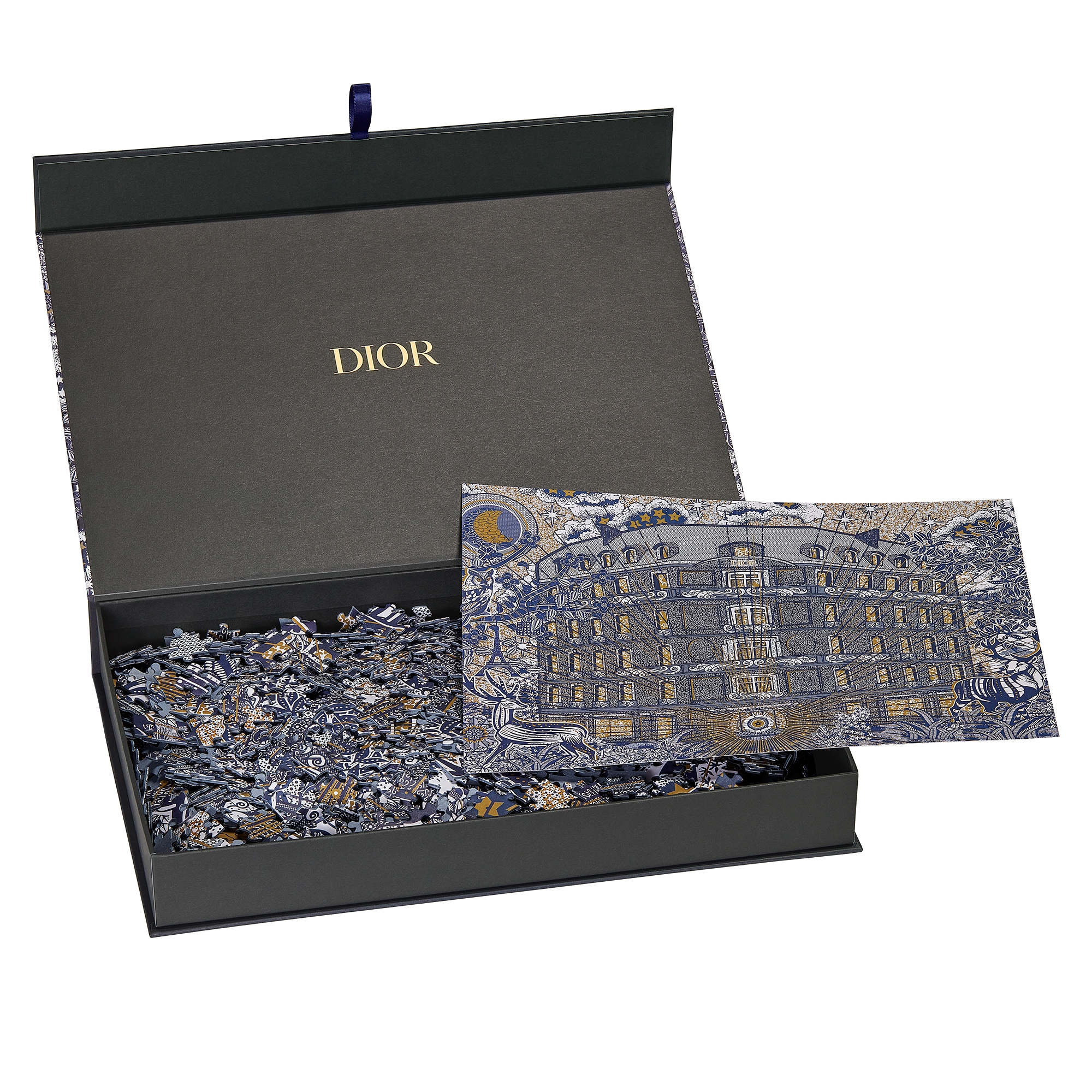 拼图（1,000 块） 30 Montaigne 和蓝色小鹿图案 E11