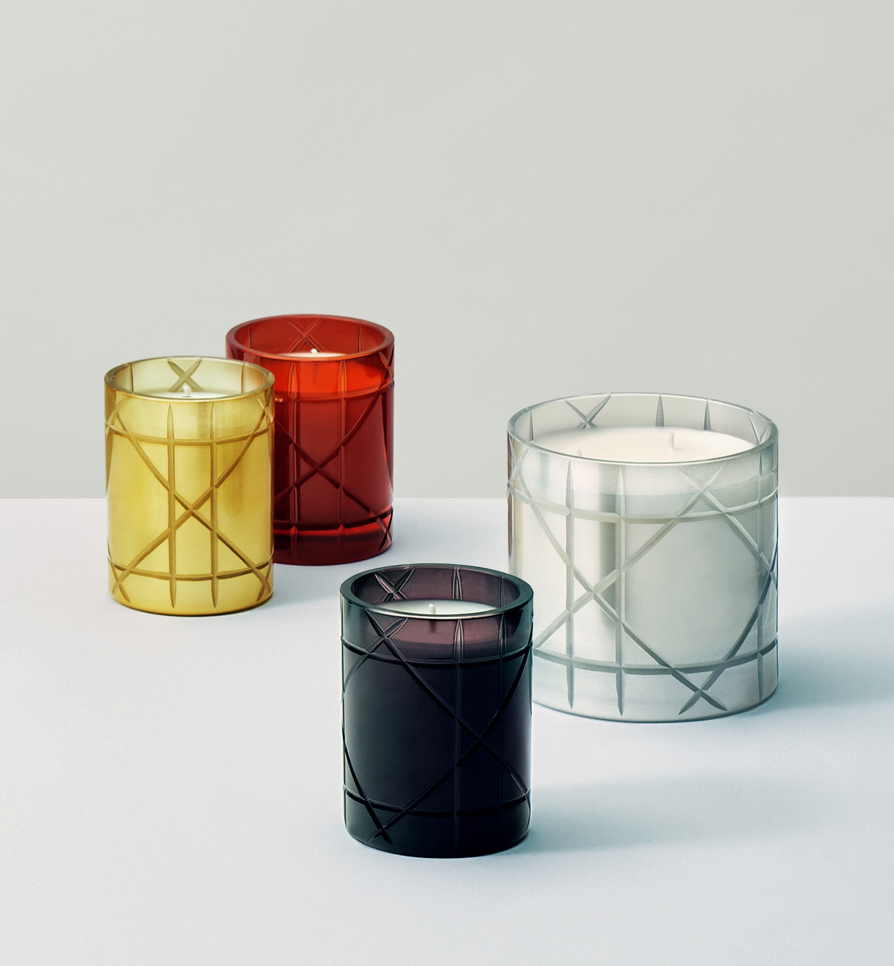 玫瑰香氛蜡烛 紫水晶色藤格纹 E12