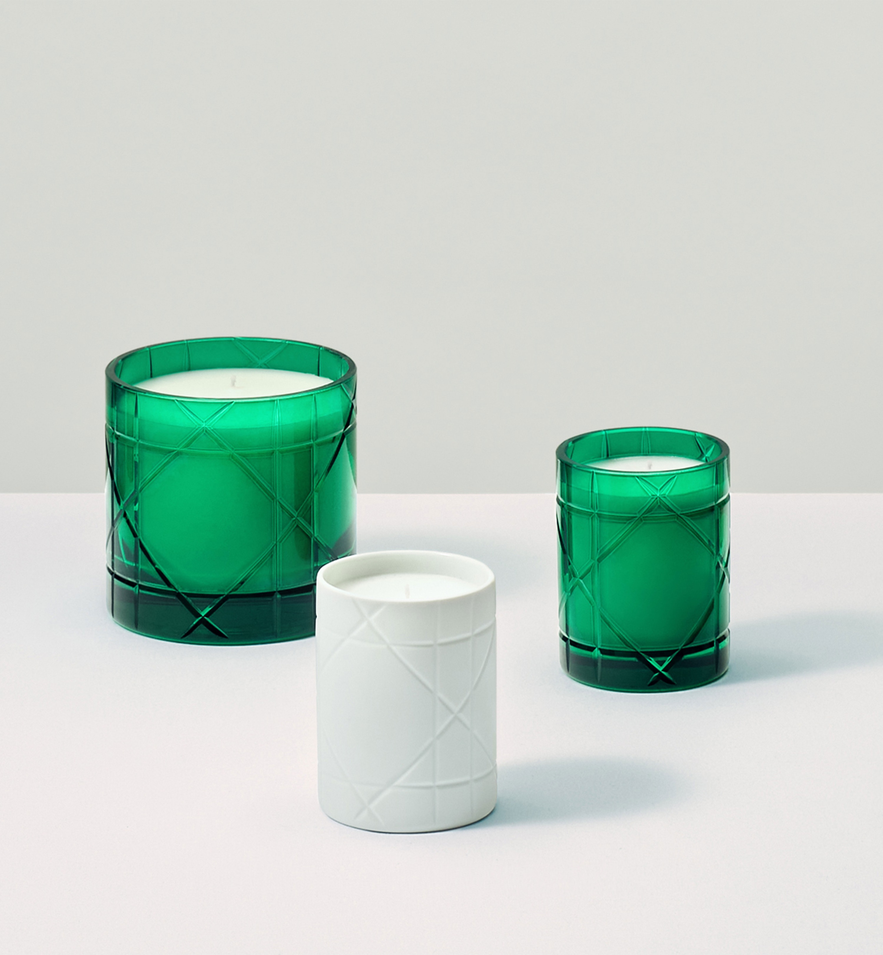 Clochette Printanière 香氛蜡烛 绿色藤格纹 E12