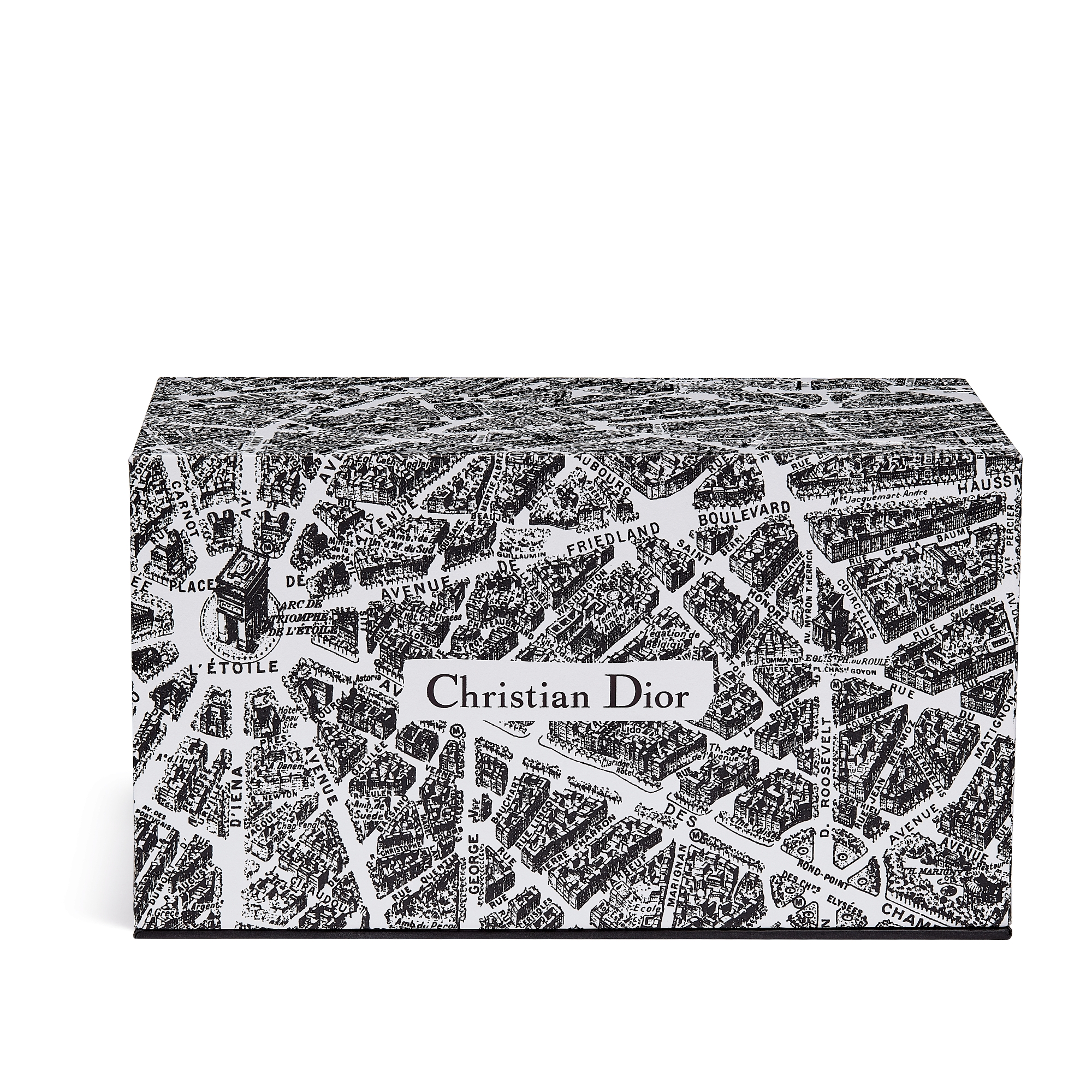 迷你香氛蜡烛两件套装：Baies de Rose Bergamote 和 Orange Mandarine 香氛 黑色和白色 Plan de Paris 图案 E11