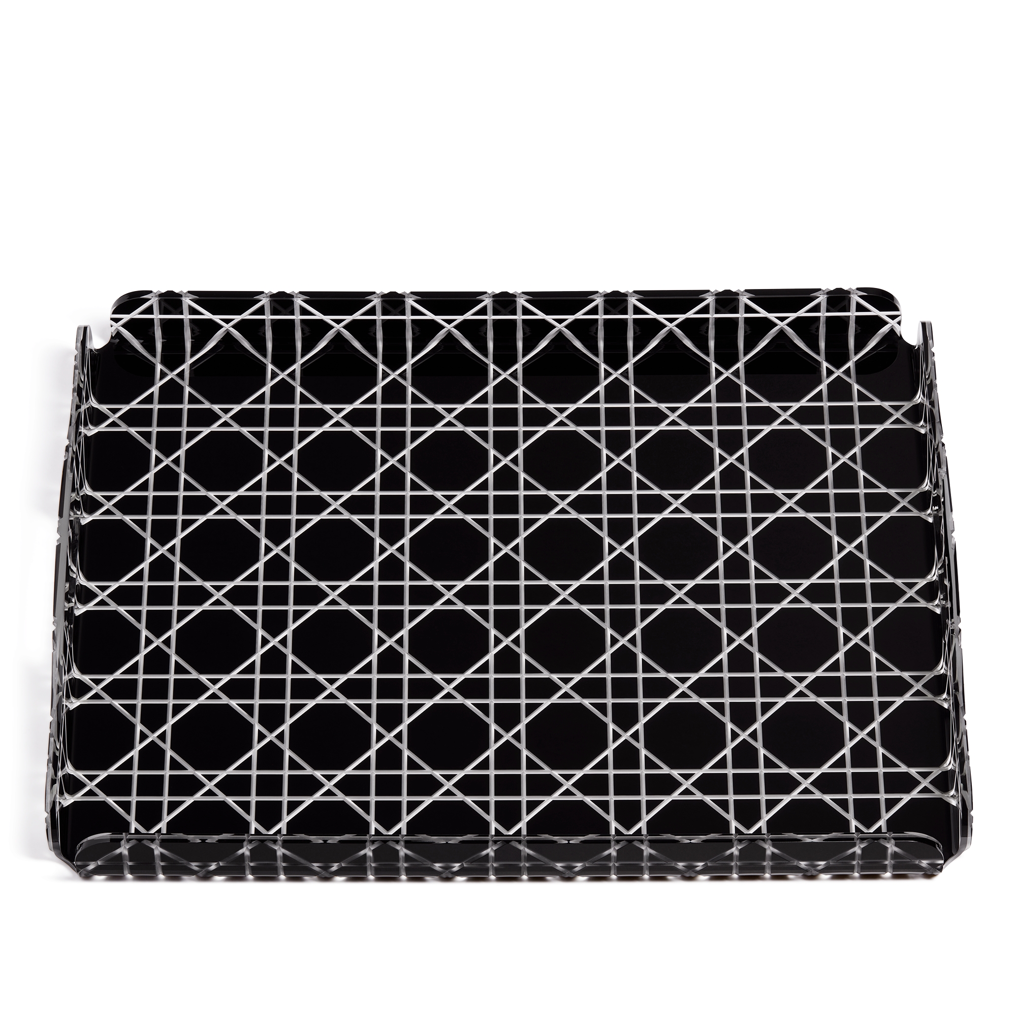 托盘  黑色藤格纹 E01