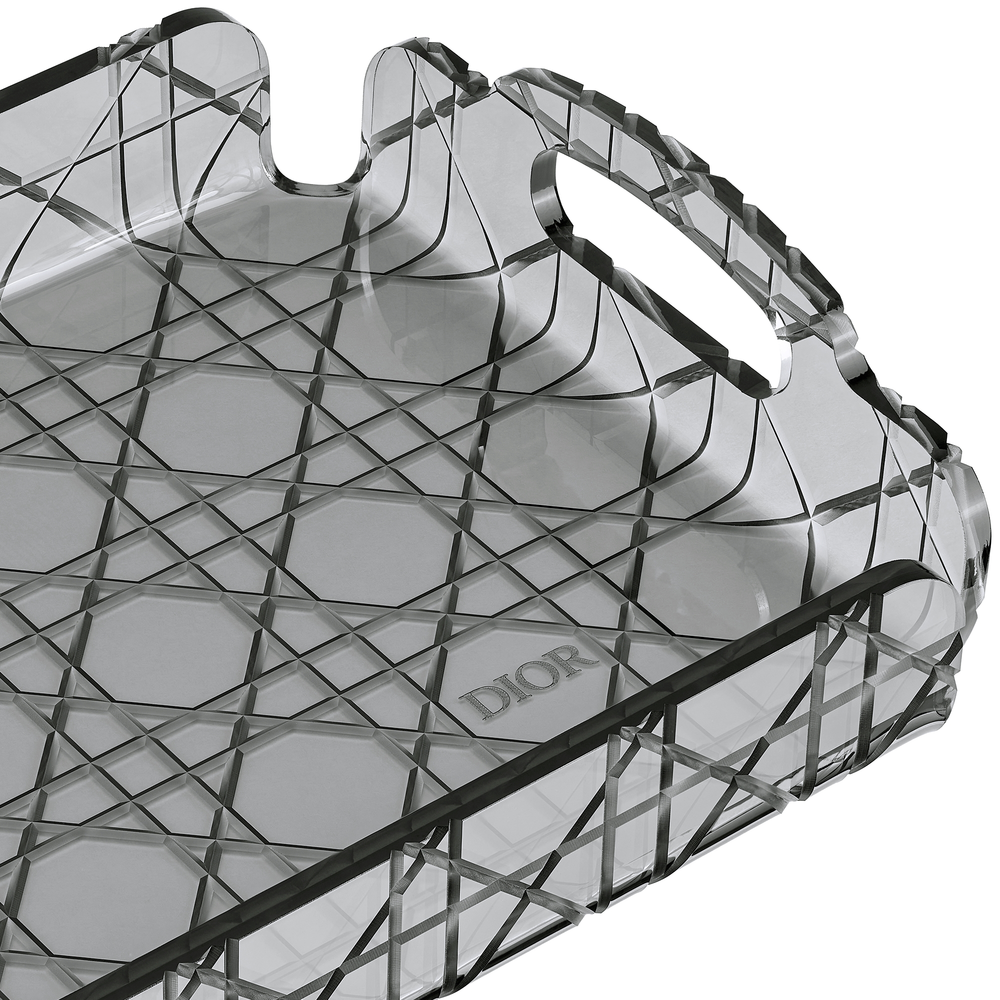 迷你托盘 煤灰色藤格纹 E09