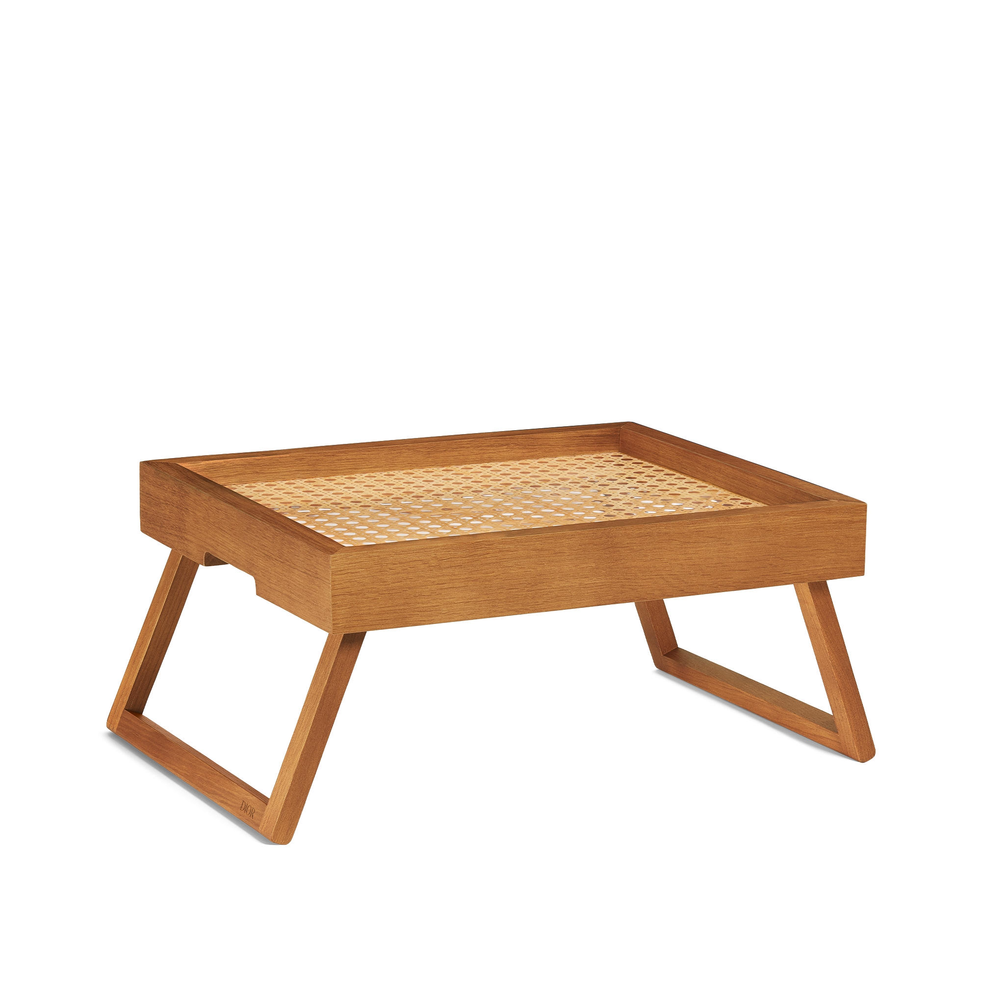 早餐托盘 橡木、人工树脂和藤条，Provence 藤格纹图案 E03