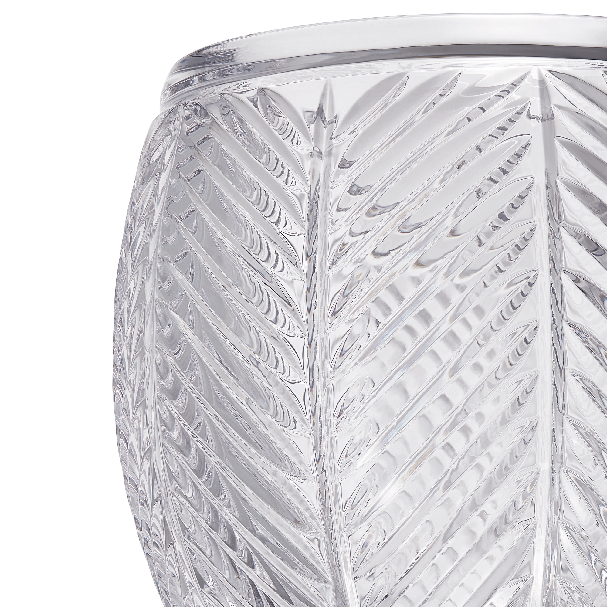 圆形花瓶 透明人字斜纹 E09