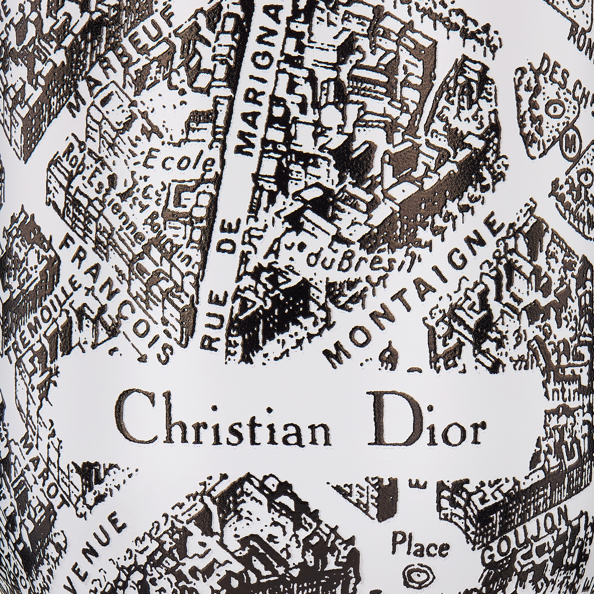 水瓶 白色和黑色 Plan de Paris 图案 E09