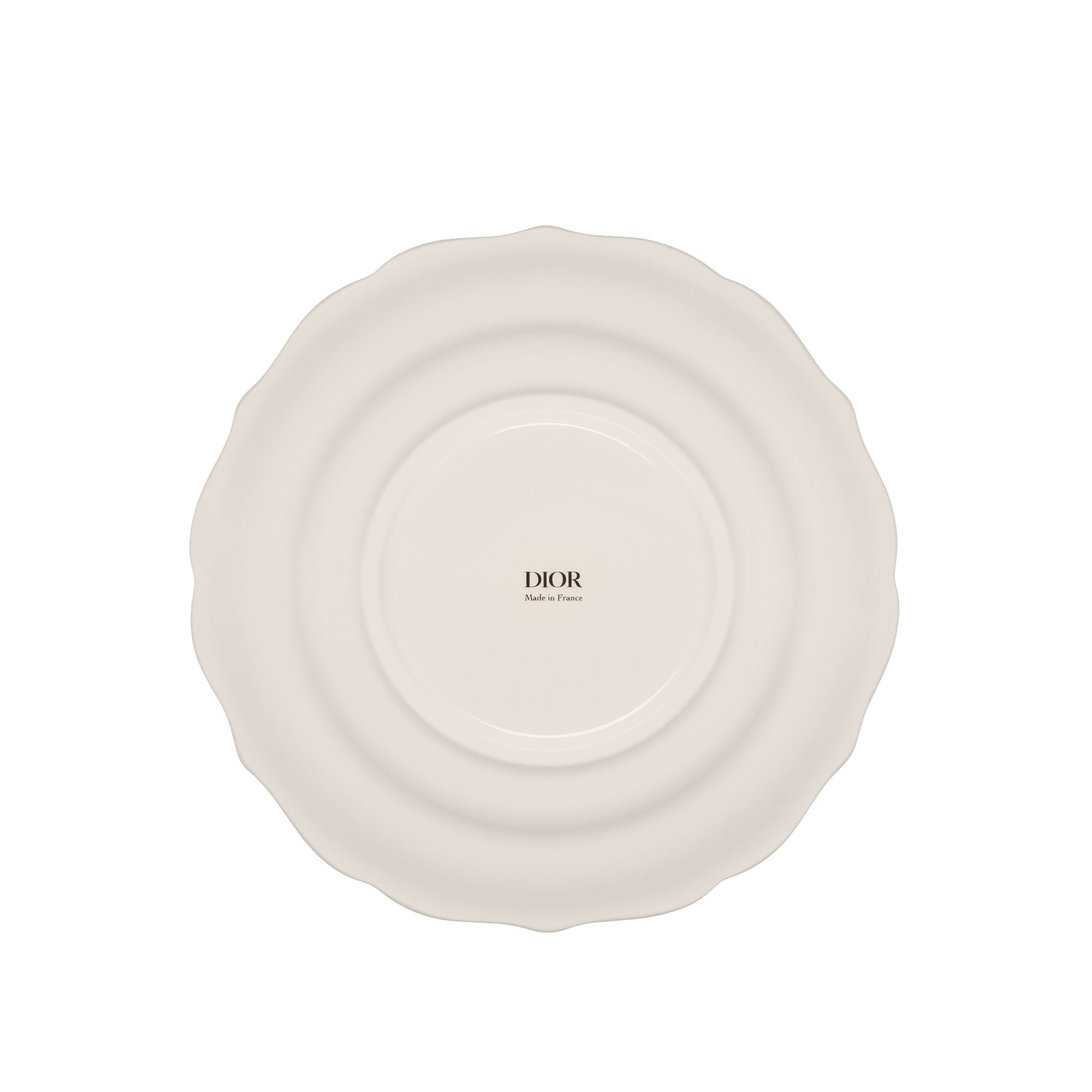 甜品碟 白色和金色饰面小蜜蜂标识 E08