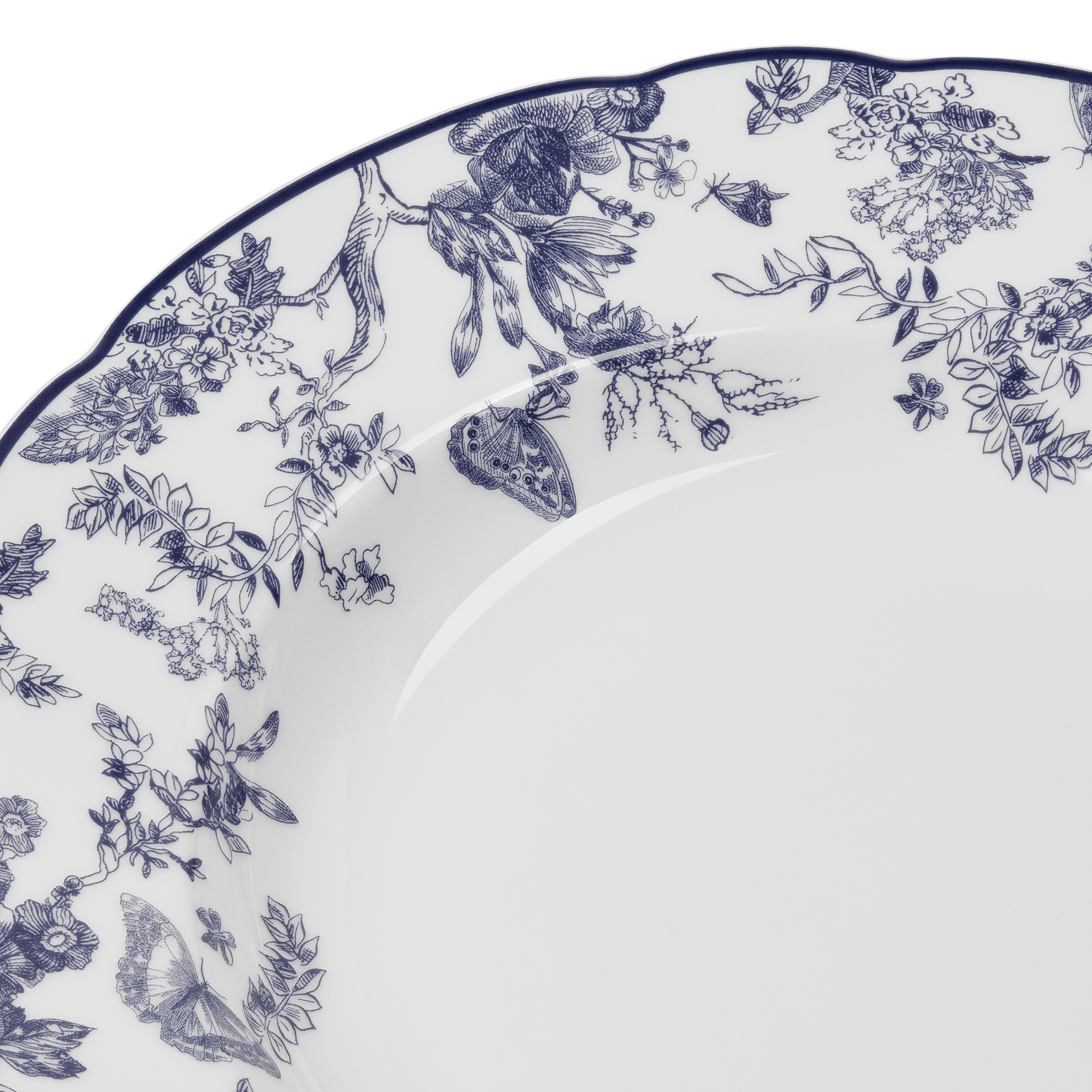 汤盘 蓝色茹伊印花 E09