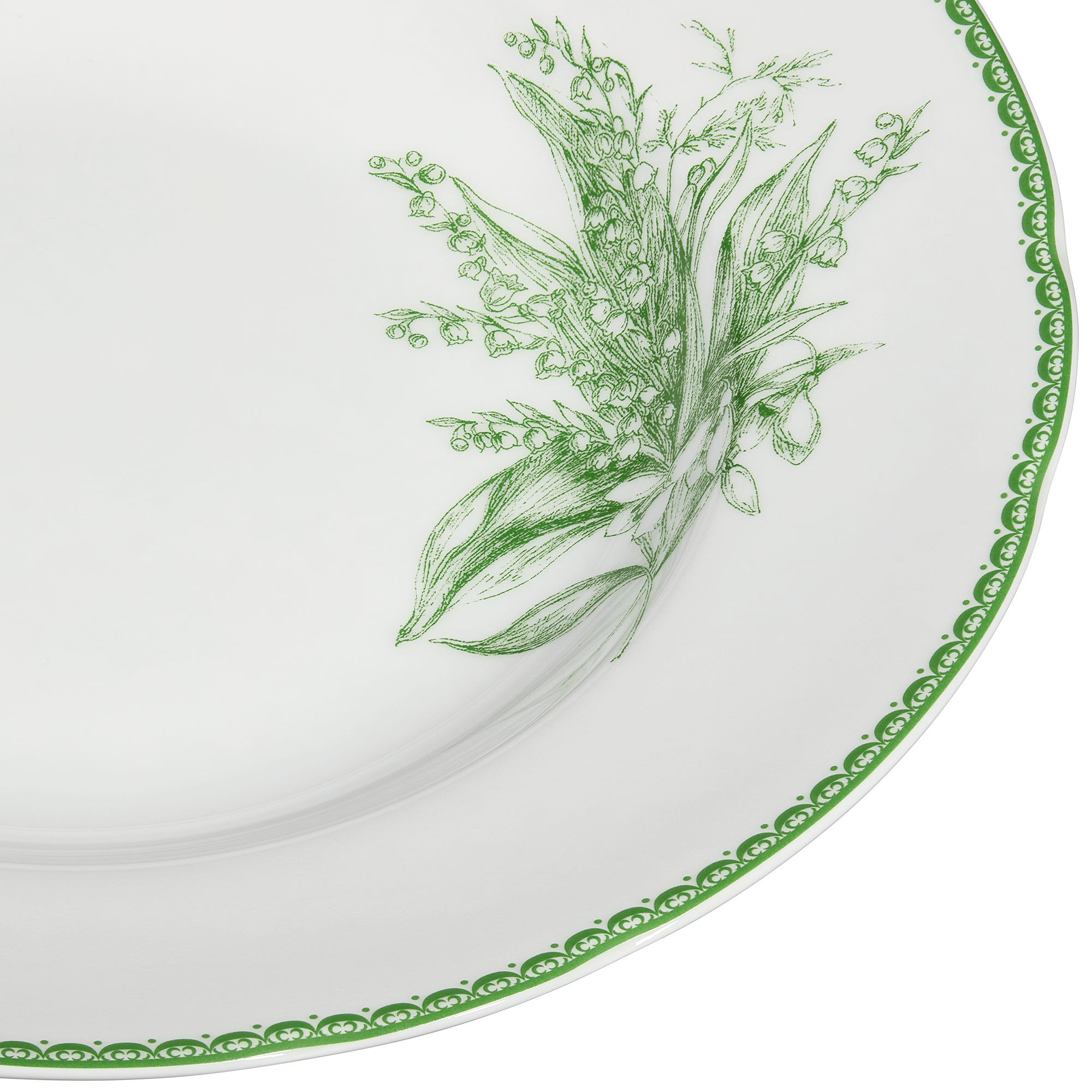 汤盘 迪奥铃兰系列绿色细节 E09