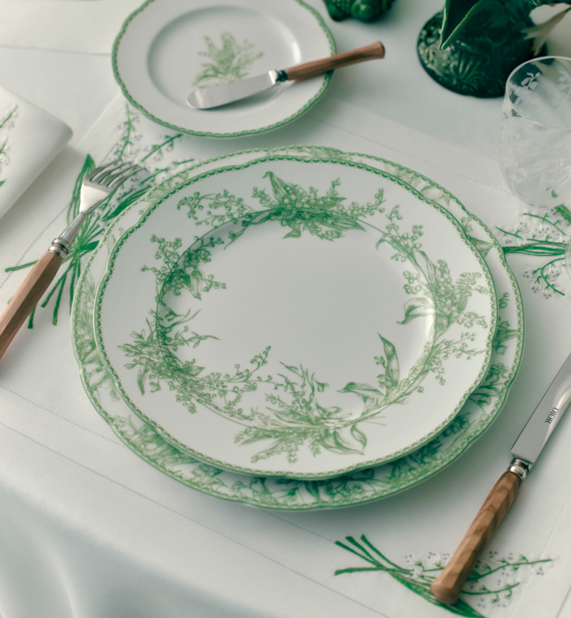 餐盘 迪奥铃兰系列绿色细节 E11